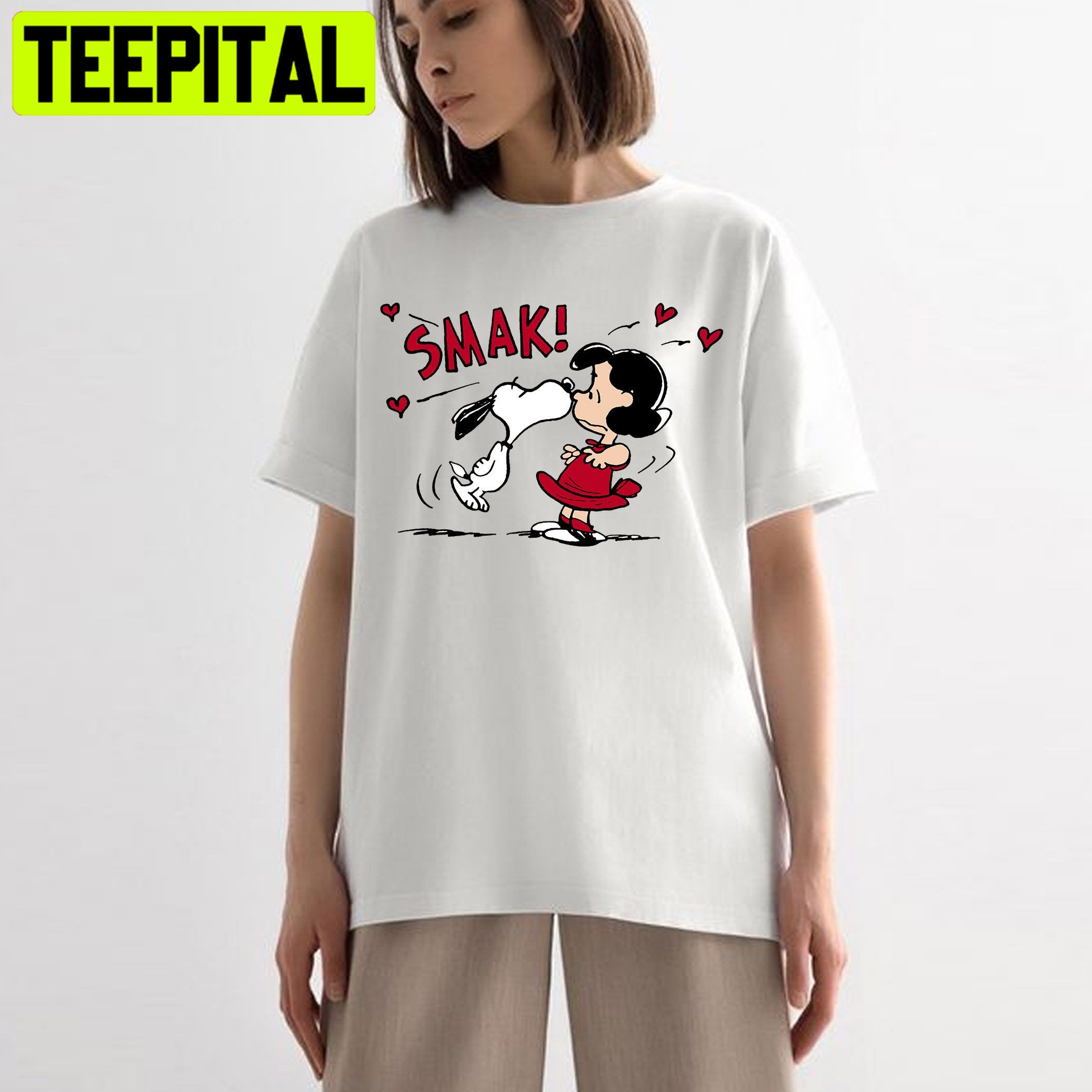 Funny Smak Snoopy Kiss Lucy Unisex T-Shirt Funny Smak Snoopy Kiss Lucy Unisex T-Shirt