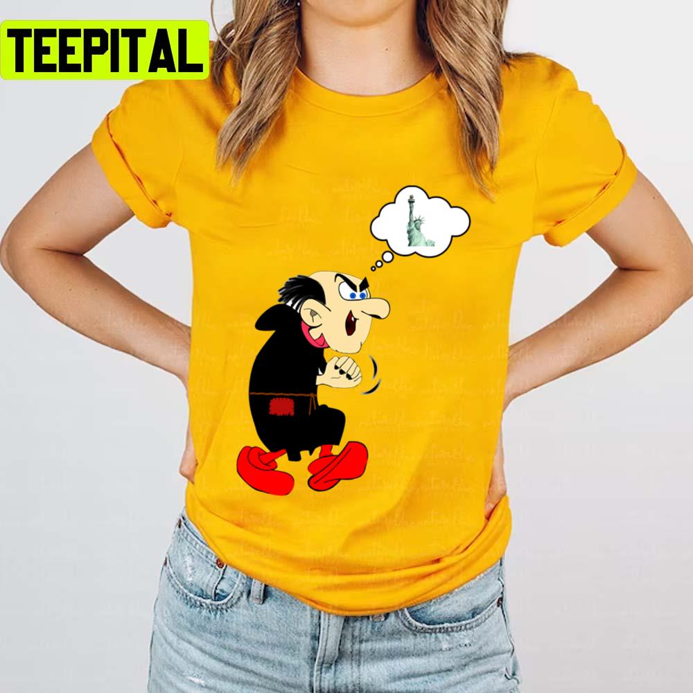 Gargamel Looking For Statue Of Liberty The Snorks Unisex T-Shirt Gargamel Looking For Statue Of Liberty The Snorks Unisex T-Shirt