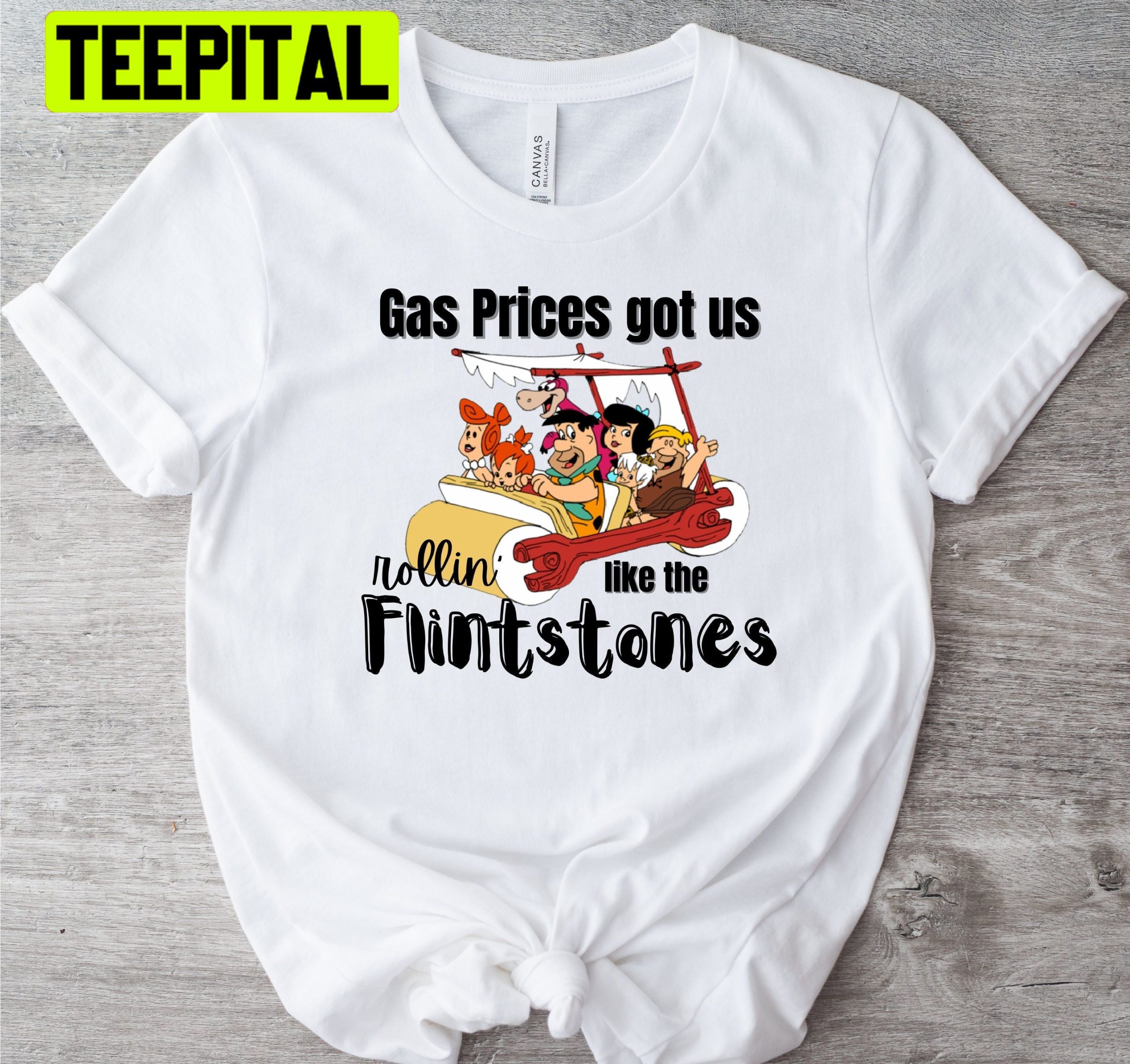 Gas Prices Rolling Like Then Flintstones Trending Unisex Shirt Gas Prices Rolling Like Then Flintstones Trending Unisex Shirt