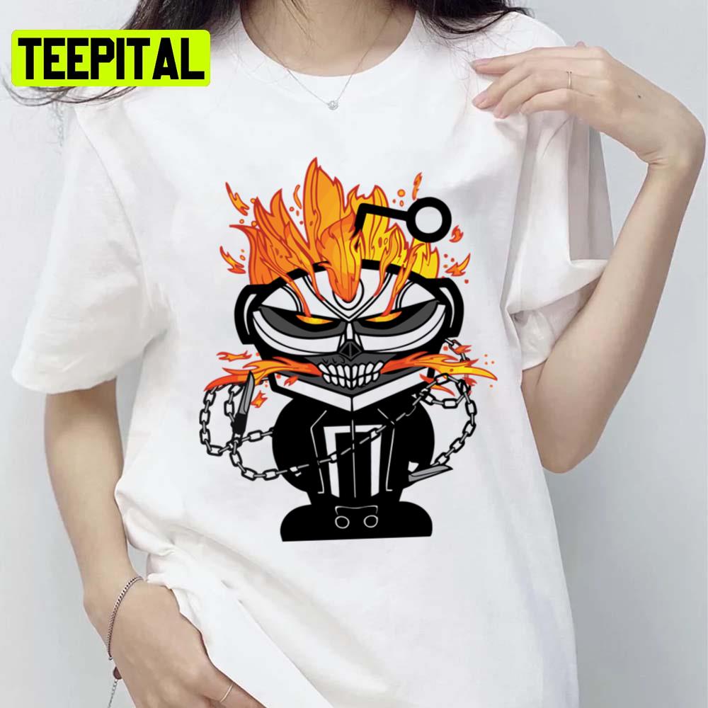 Ghost Rider Chibi Halloween Design Unisex T-Shirt Ghost Rider Chibi Halloween Design Unisex T-Shirt