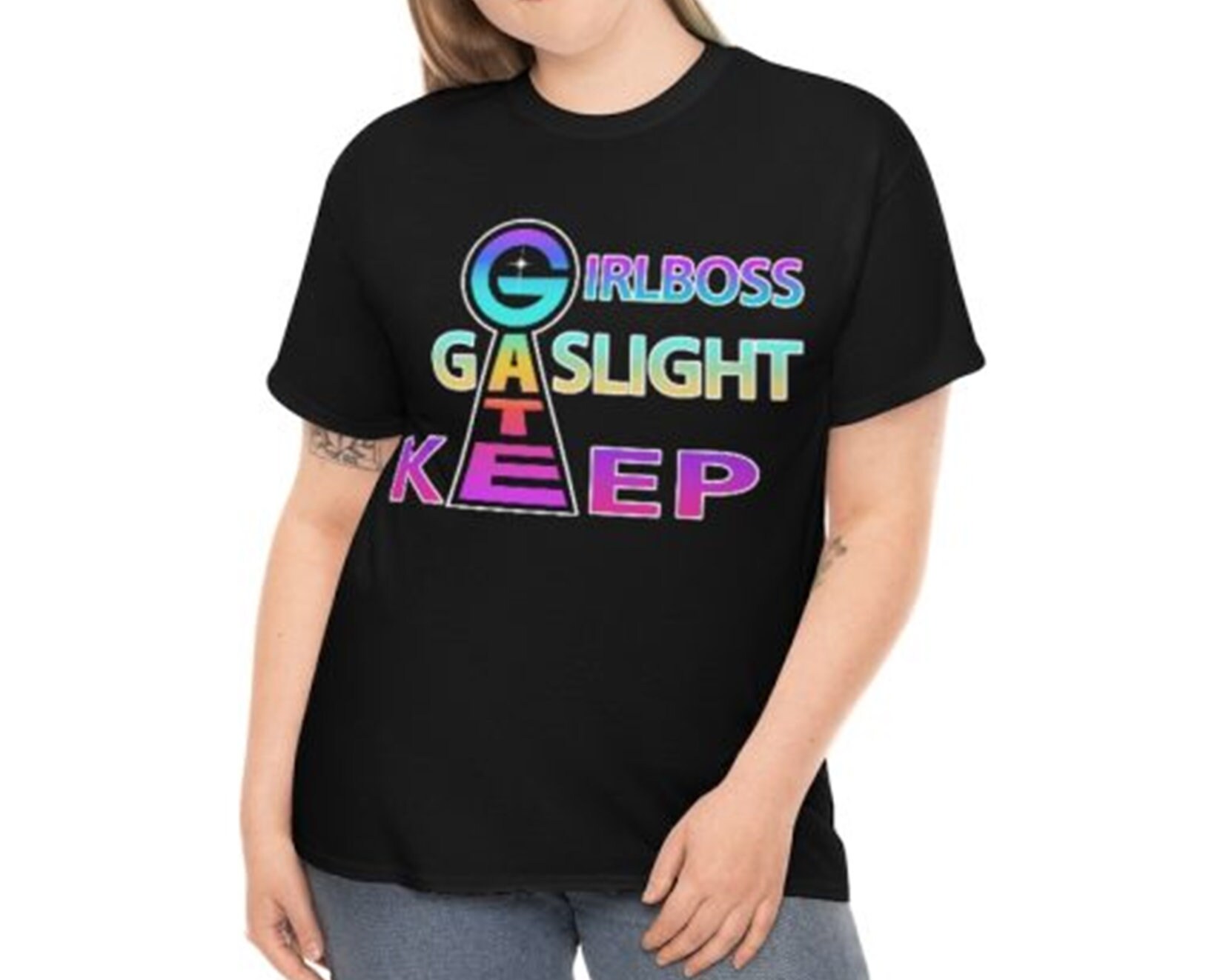 Girlboss Gatekeep Gaslight Quote Modern Full Zip Trending Unisex T-Shirt Girlboss Gatekeep Gaslight Quote Modern Full Zip Trending Unisex T-Shirt