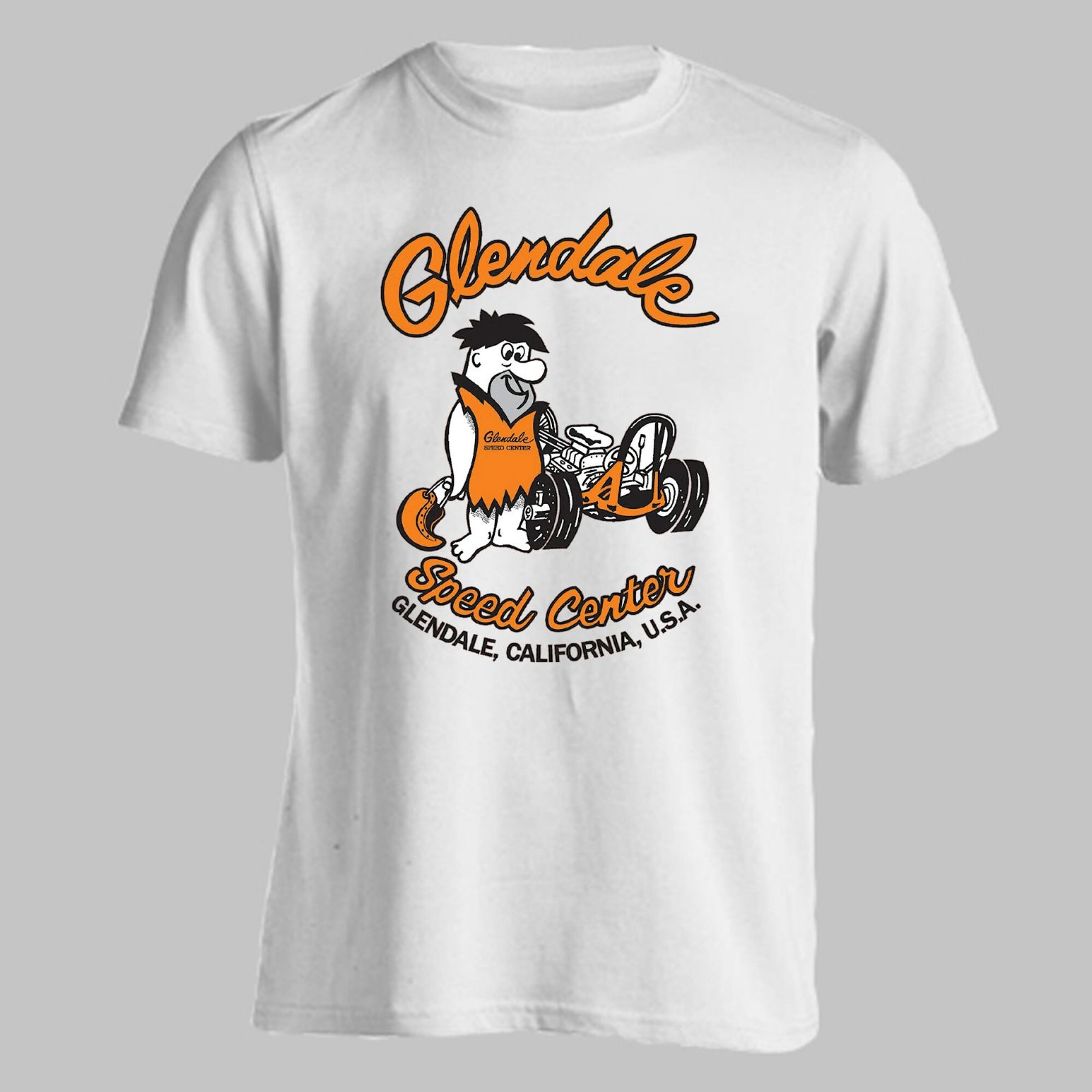 Glendale Speed Center Mens White Gray T-Shirt Glendale Speed Center Mens White Gray T-Shirt