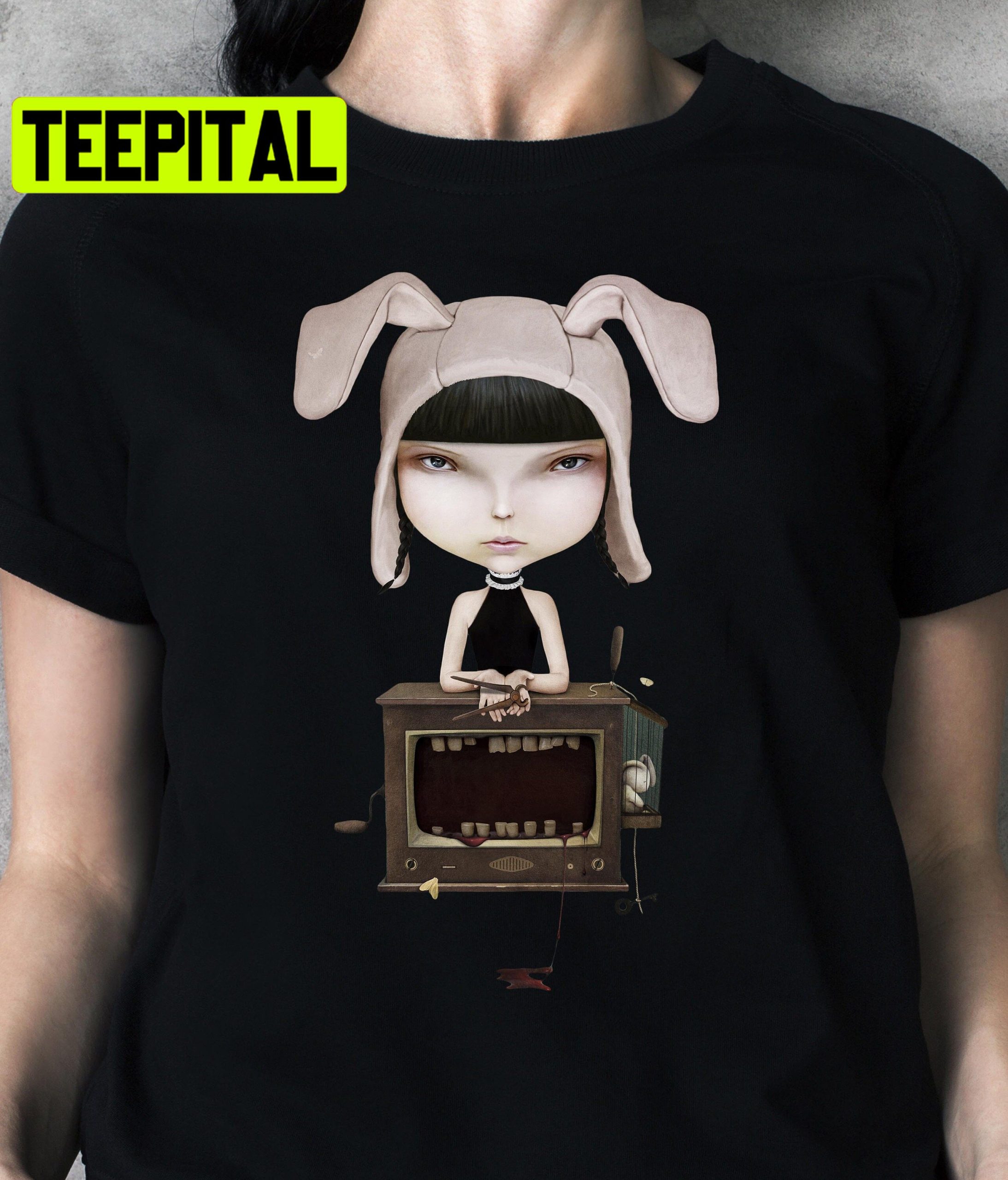 Gothic Bunny Doll Halloween Trending Unisex T-Shirt Gothic Bunny Doll Halloween Trending Unisex T-Shirt
