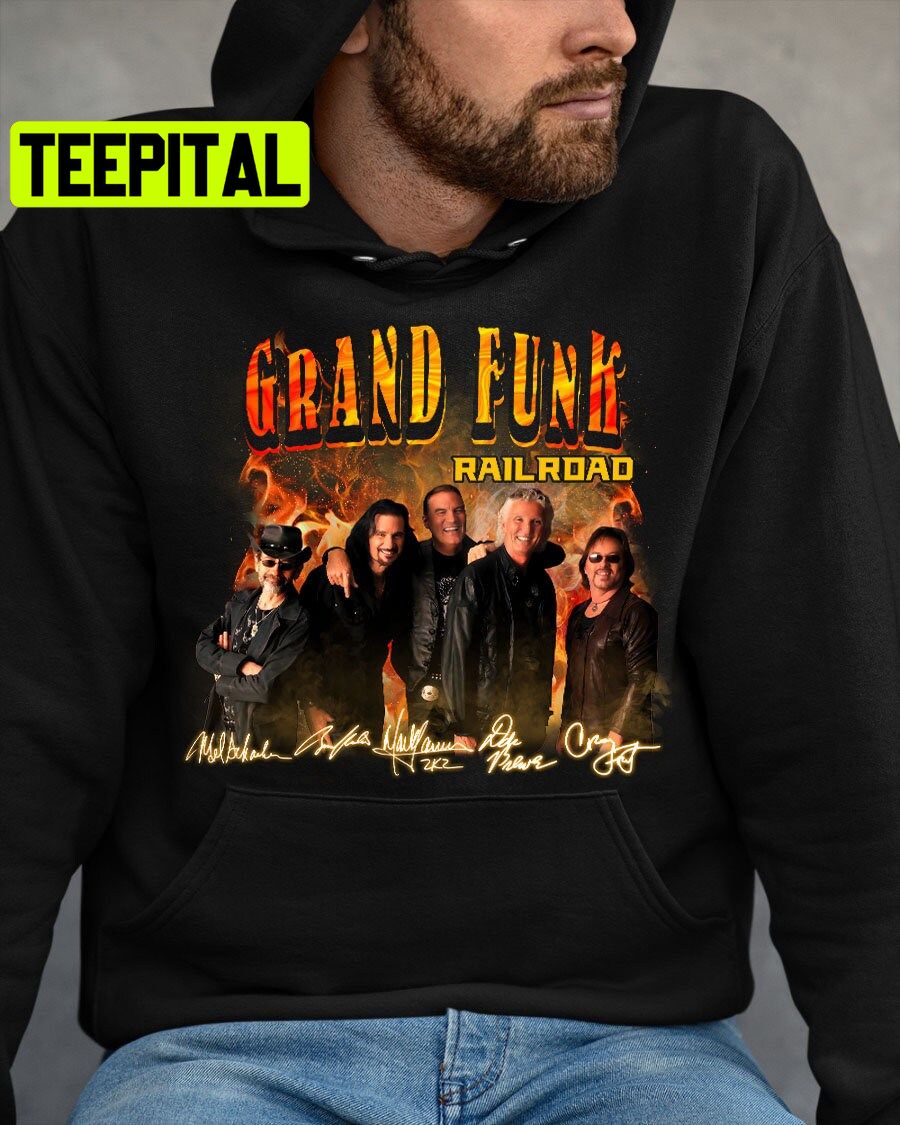 Grand Funk Railroad Signatures Vintage Trending Unisex Hoodie Grand Funk Railroad Signatures Vintage Trending Unisex Hoodie