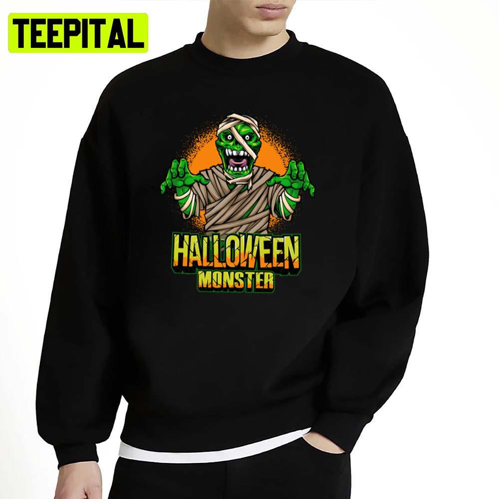 Green Zombie Monster Halloween Unisex Sweatshirt Green Zombie Monster Halloween Unisex Sweatshirt