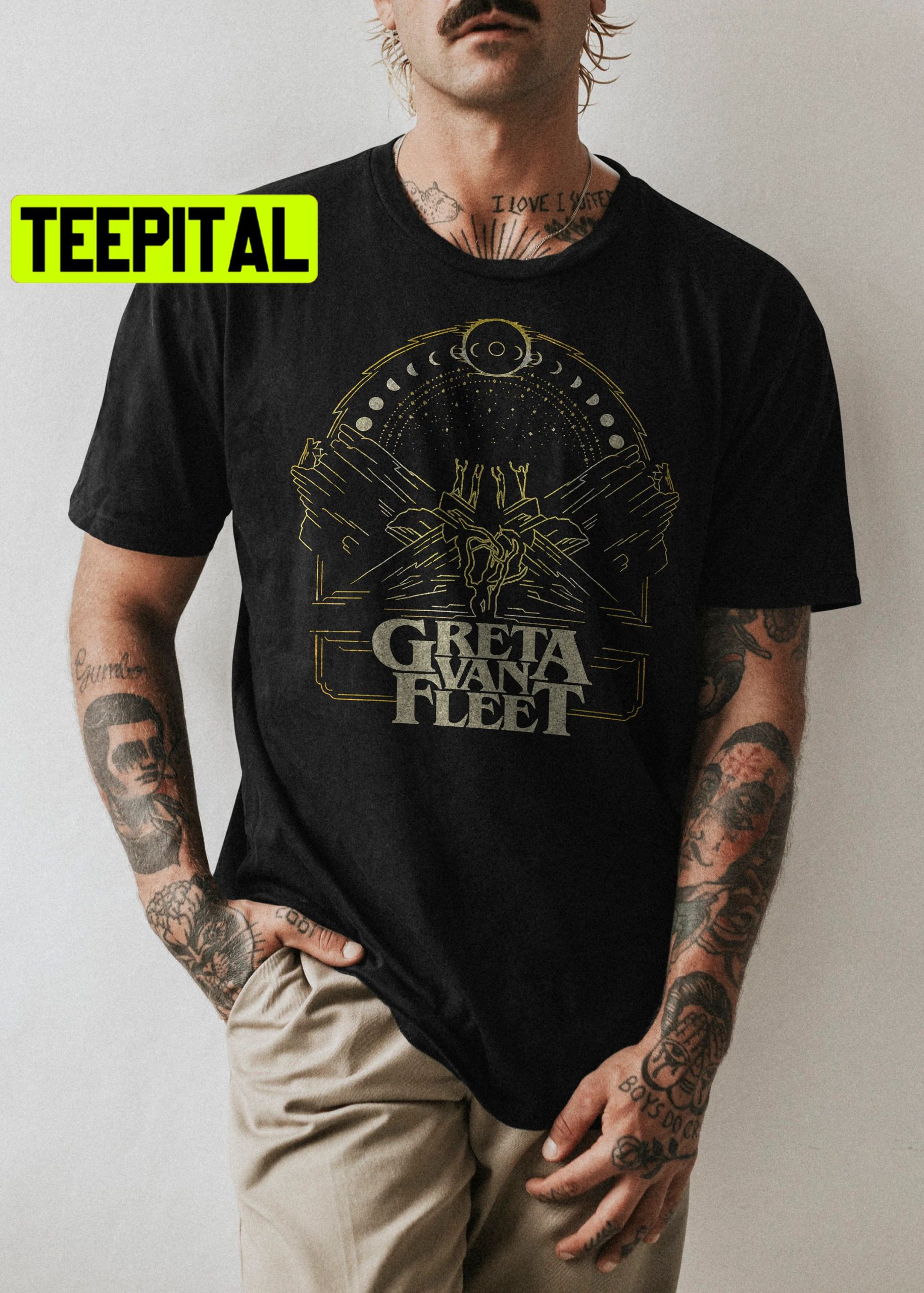Greta Van Fleet Moon Phase Trending Unisex T-Shirt Greta Van Fleet Moon Phase Trending Unisex T-Shirt