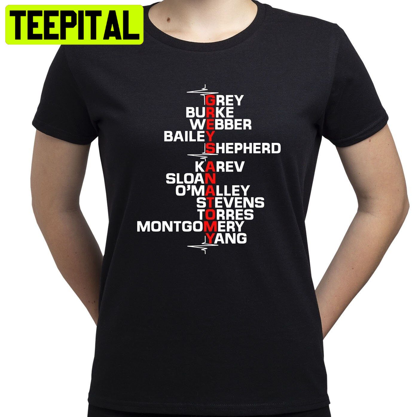 Grey's Anatomy Characters Unisex Shirt Grey's Anatomy Characters Unisex Shirt