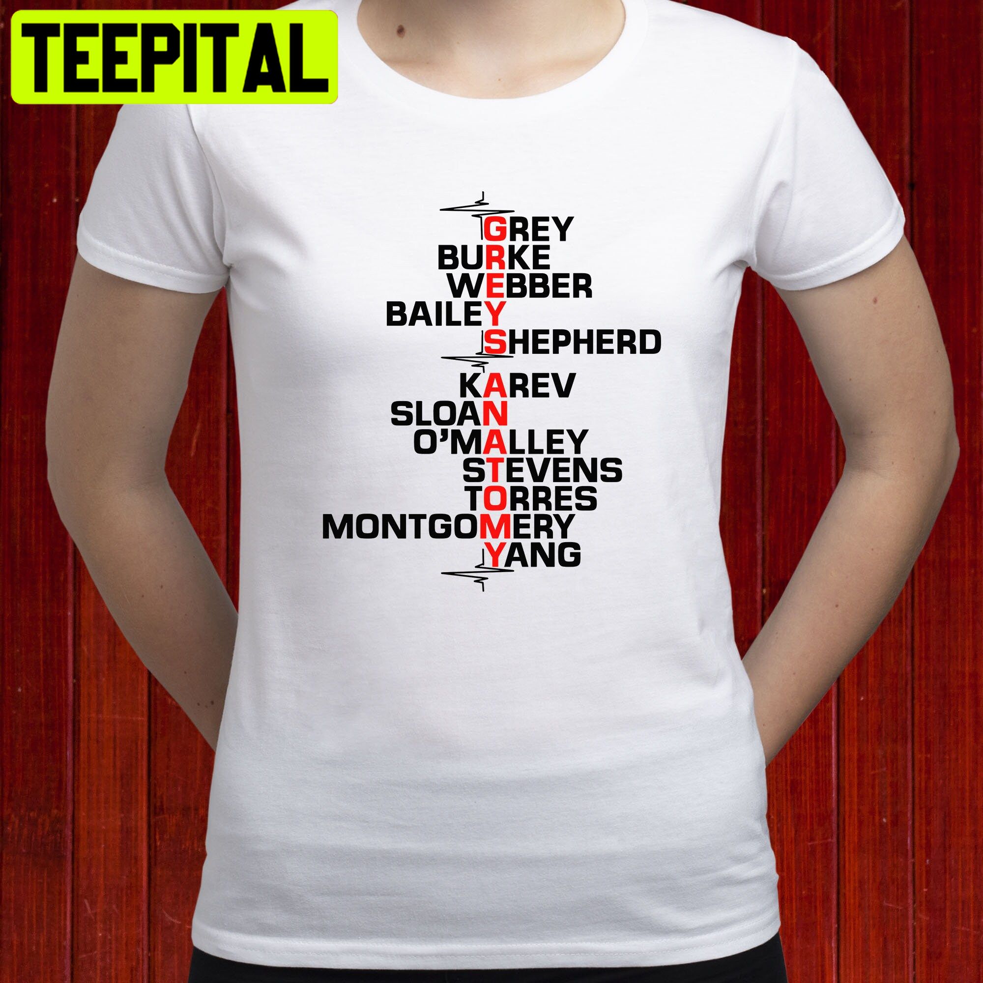 Grey's Anatomy Characters Unisex Shirt Grey's Anatomy Characters Unisex Shirt