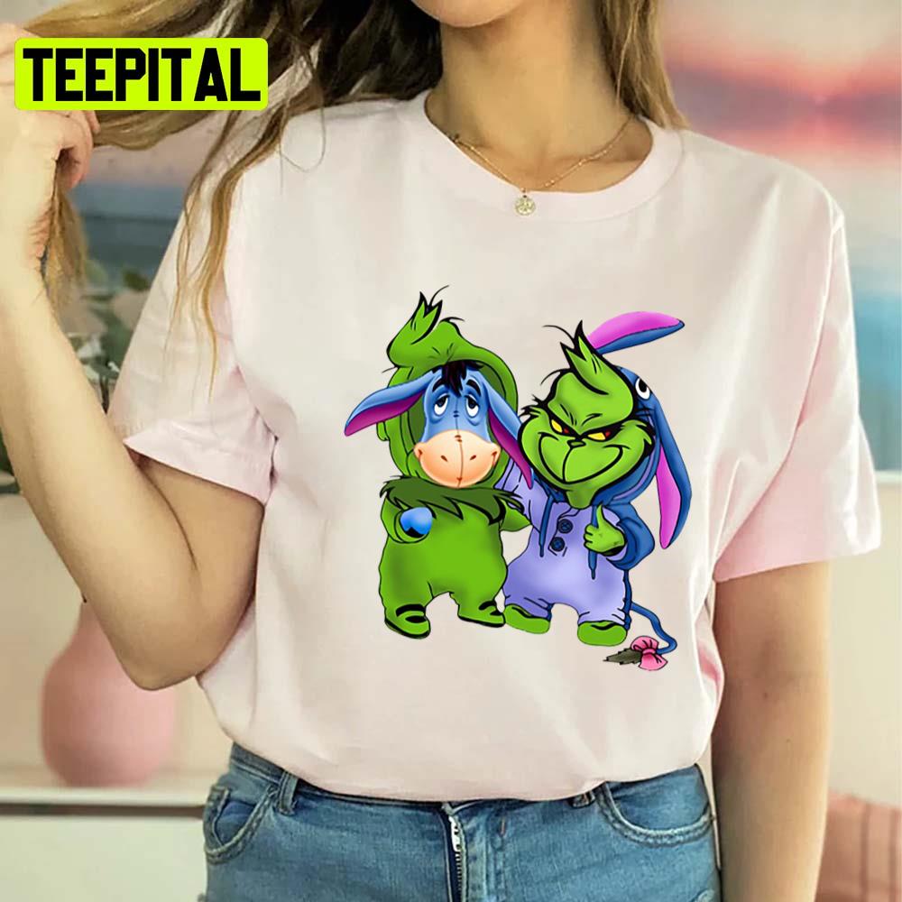 Grinch And Eeyore Wearing Costume Unisex T-Shirt Grinch And Eeyore Wearing Costume Unisex T-Shirt