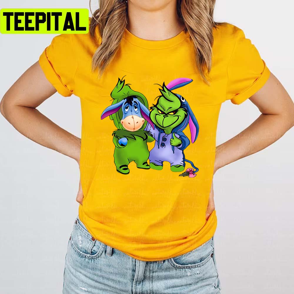 Grinch And Eeyore Wearing Costume Unisex T-Shirt Grinch And Eeyore Wearing Costume Unisex T-Shirt