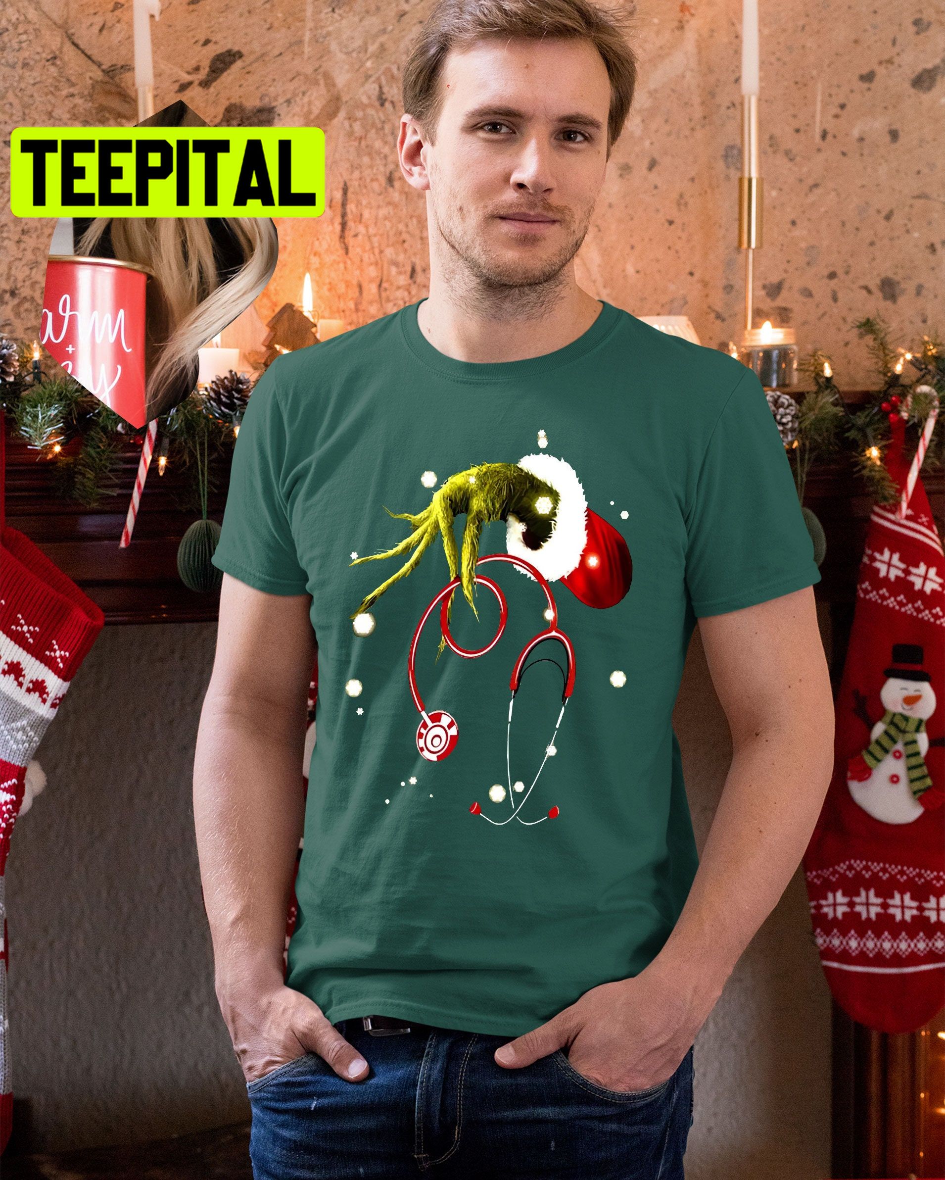 Grinch Holding Stethoscope Christmas Nurse Trending Unisex Shirt Grinch Holding Stethoscope Christmas Nurse Trending Unisex Shirt