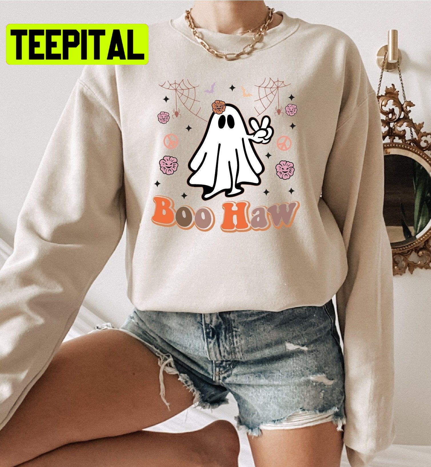 Halloween Boo Haw Cute Ghost Trending Unisex Shirt Halloween Boo Haw Cute Ghost Trending Unisex Shirt