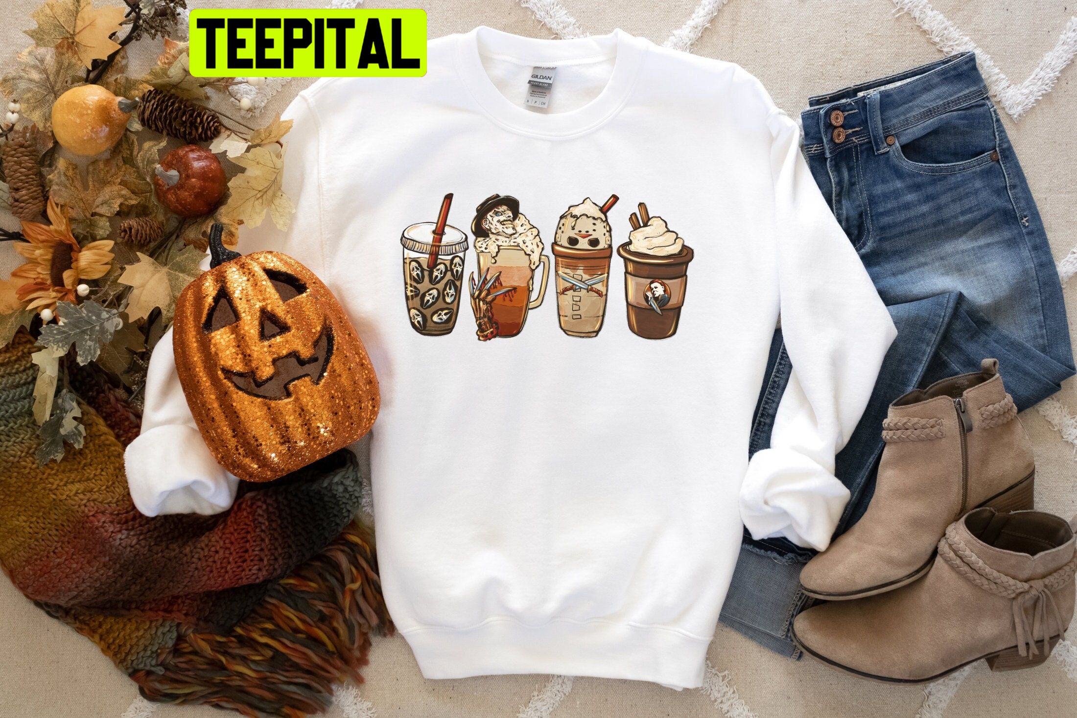 Halloween Horror Coffee Trending Unisex Sweatshirt Halloween Horror Coffee Trending Unisex Sweatshirt