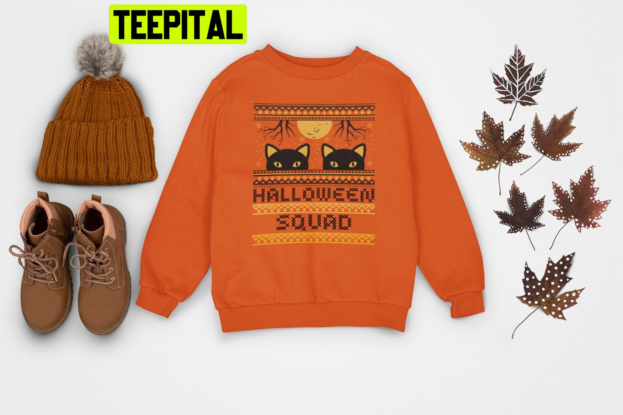 Halloween Squad Black Cats Unisex Sweatshirt Halloween Squad Black Cats Unisex Sweatshirt