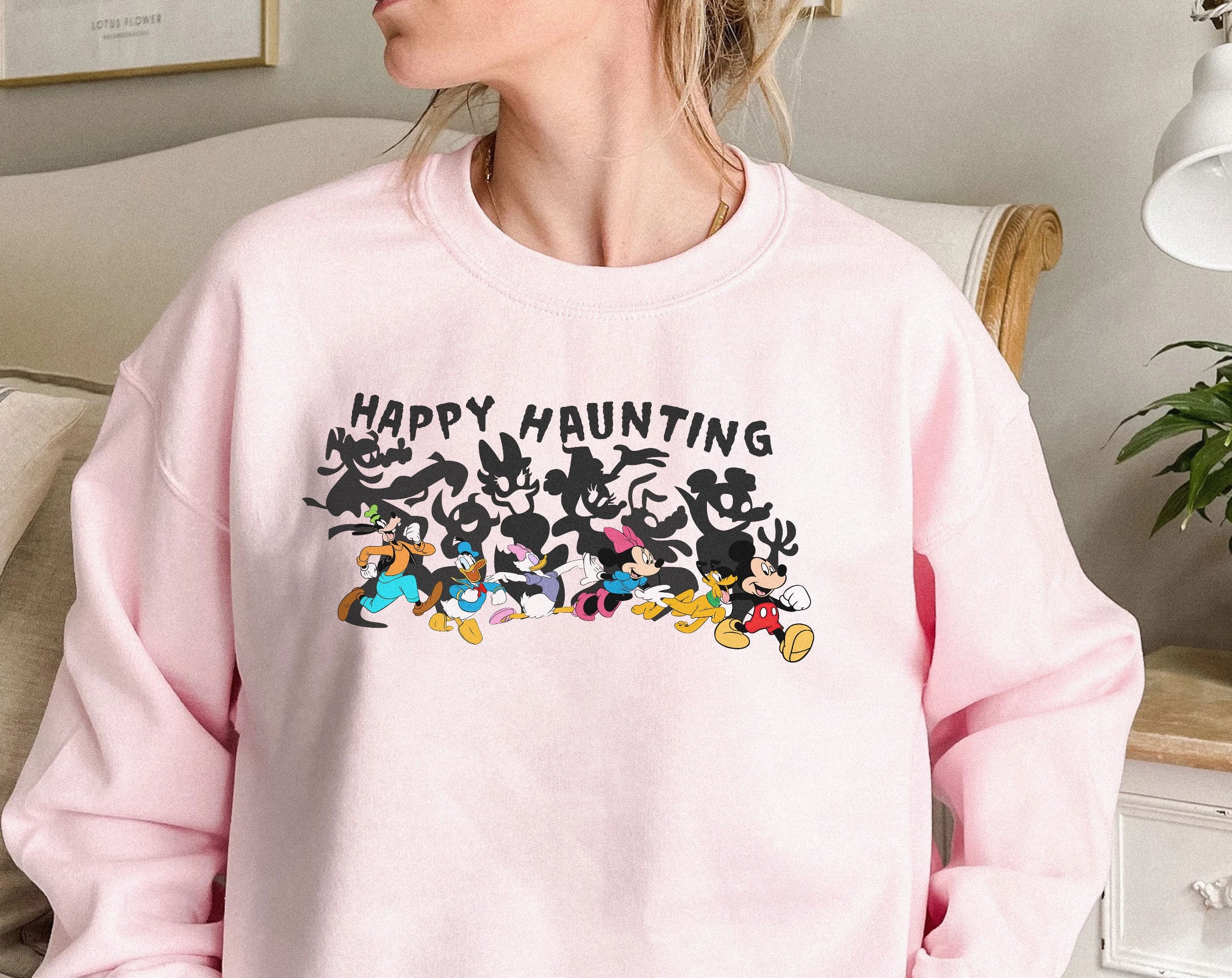 Happy Haunting Vintage Retro Mickey Retro Disney Halloween Unisex Sweatshirt Happy Haunting Vintage Retro Mickey Retro Disney Halloween Unisex Sweatshirt