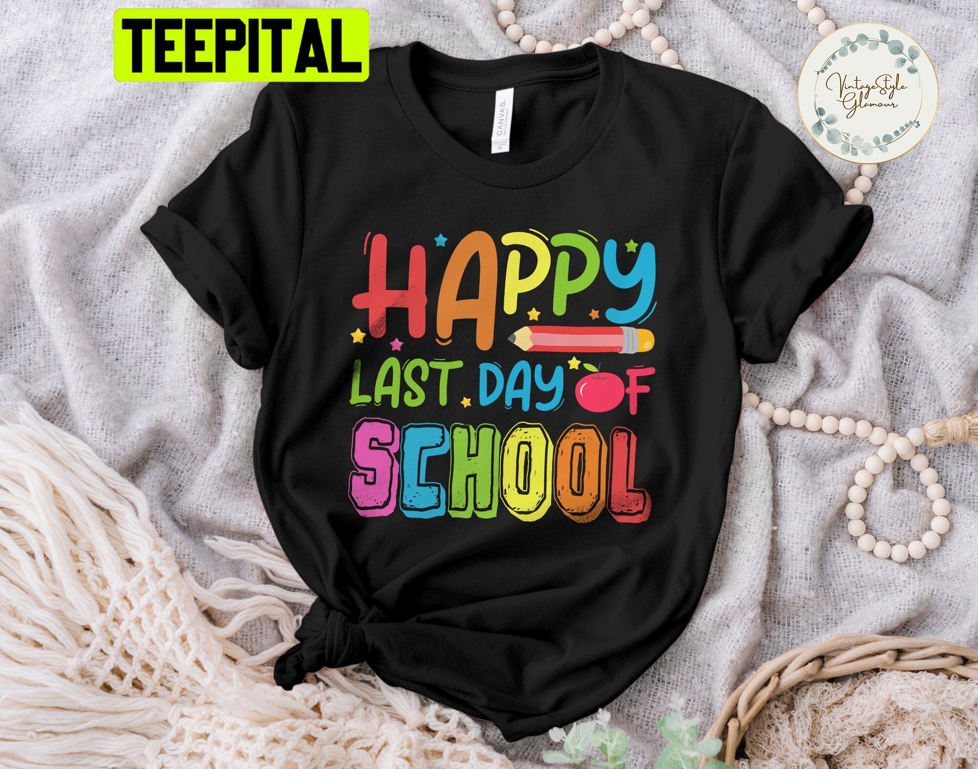 Happy Last Day Of School Colorful Unisex T-Shirt Happy Last Day Of School Colorful Unisex T-Shirt