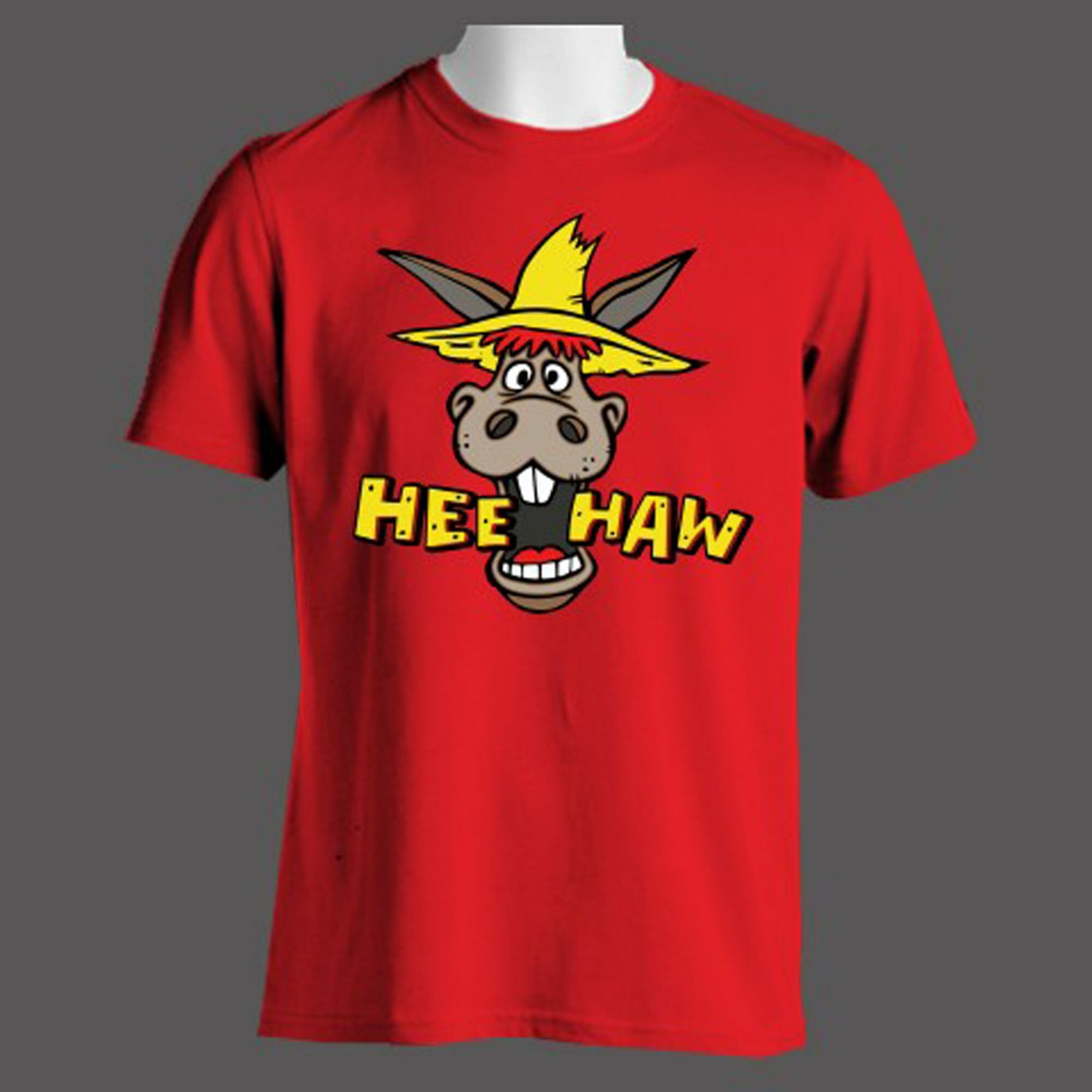 Hee Haw Donkey Logo Country TV Show Mens Red T-Shirt Hee Haw Donkey Logo Country TV Show Mens Red T-Shirt