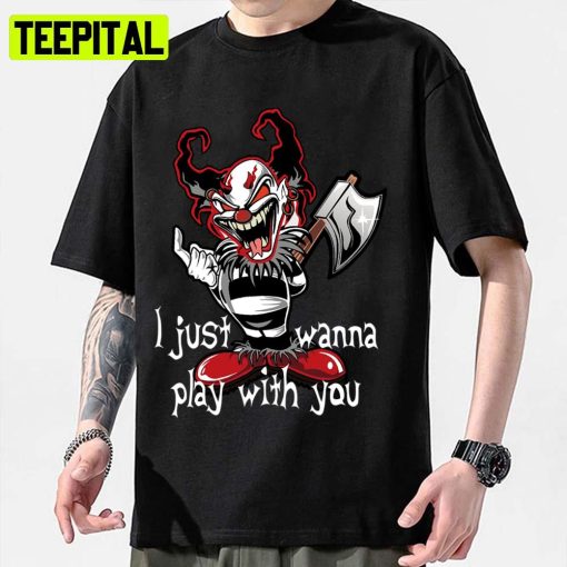 Holding Ax Scary Haunted House Evil Clown Horror Killer Clowns Halloween Spooky Night Unisex Sweatshirt
