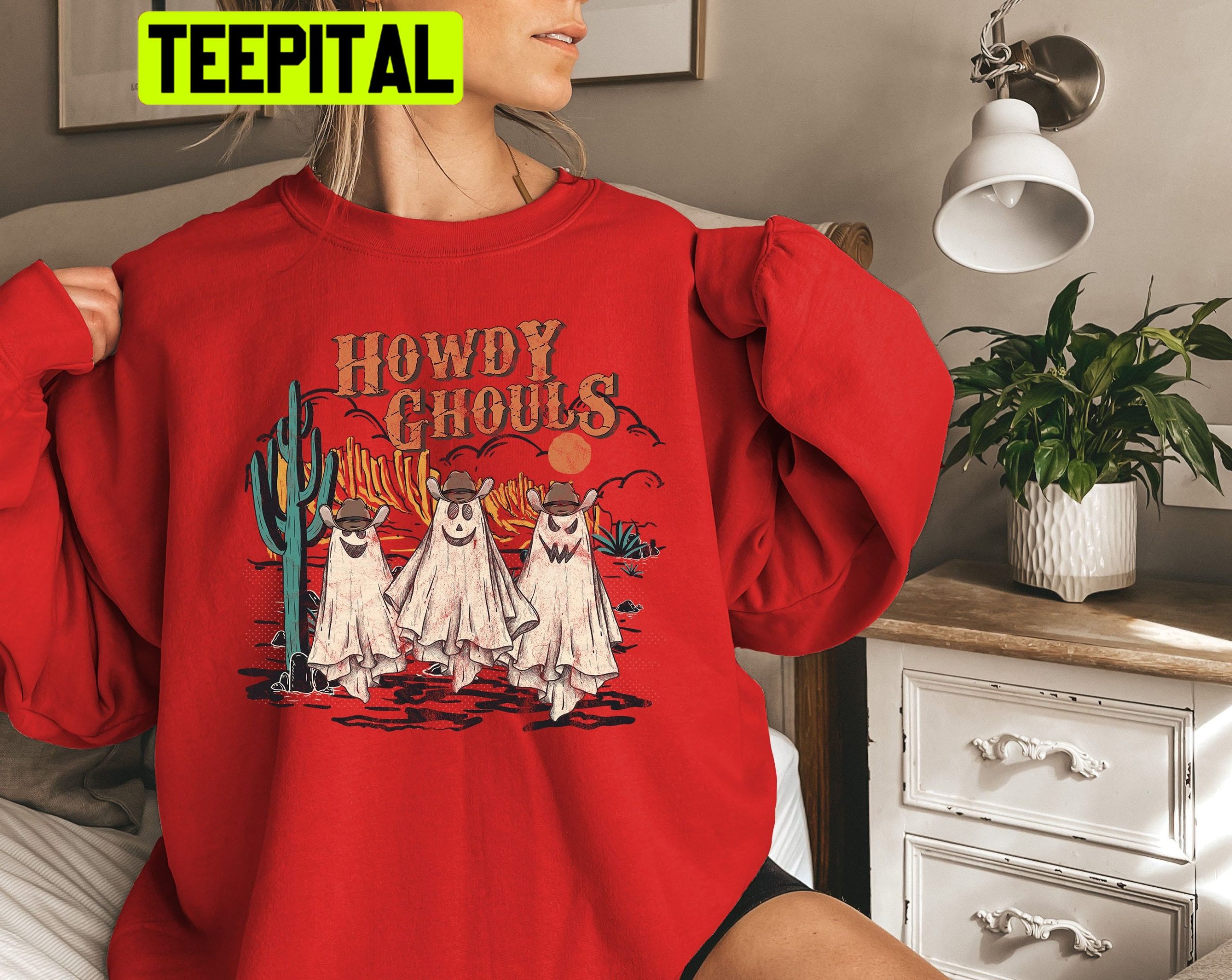 Howdy Ghouls Cowboy Ghost Halloween Trending Unisex Shirt Howdy Ghouls Cowboy Ghost Halloween Trending Unisex Shirt