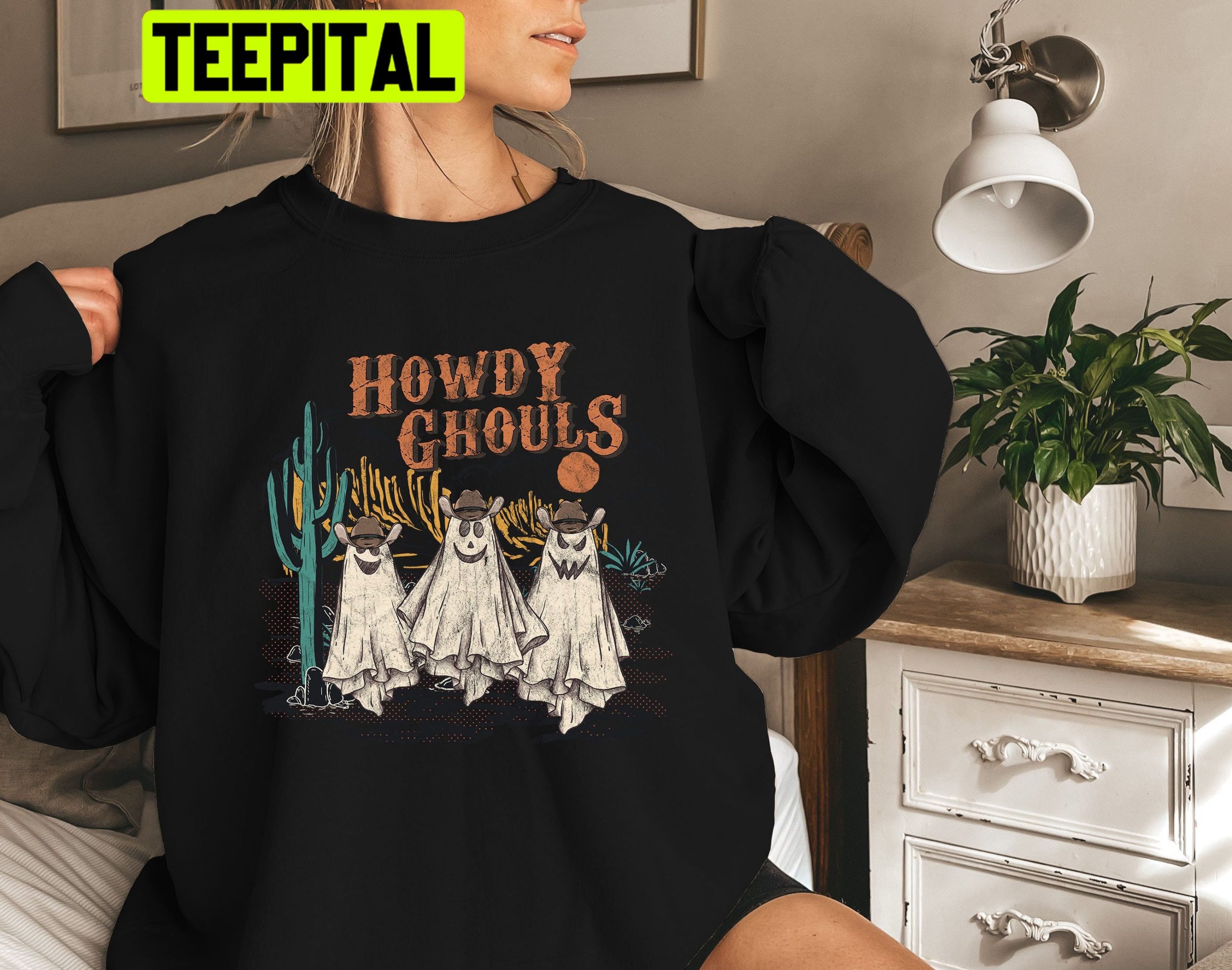 Howdy Ghouls Cowboy Ghost Halloween Trending Unisex Shirt Howdy Ghouls Cowboy Ghost Halloween Trending Unisex Shirt
