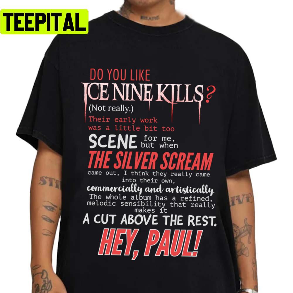 Htbs Lyrics Ice Nine Kills Unisex T-Shirt Htbs Lyrics Ice Nine Kills Unisex T-Shirt