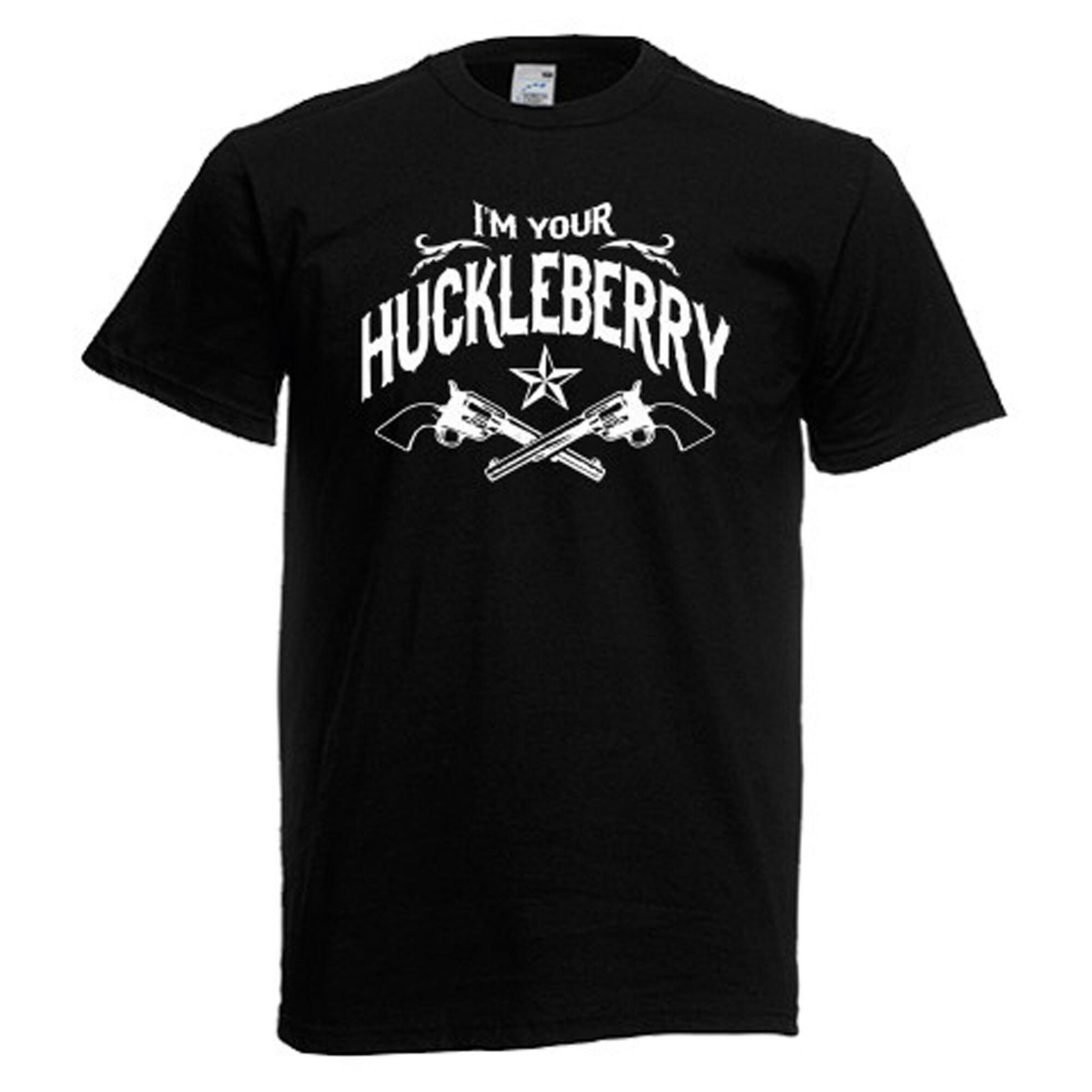 Im Your Huckleberry Guns Slogan Logo Tombstone Mens Black Gray White T-Shirt Im Your Huckleberry Guns Slogan Logo Tombstone Mens Black Gray White T-Shirt