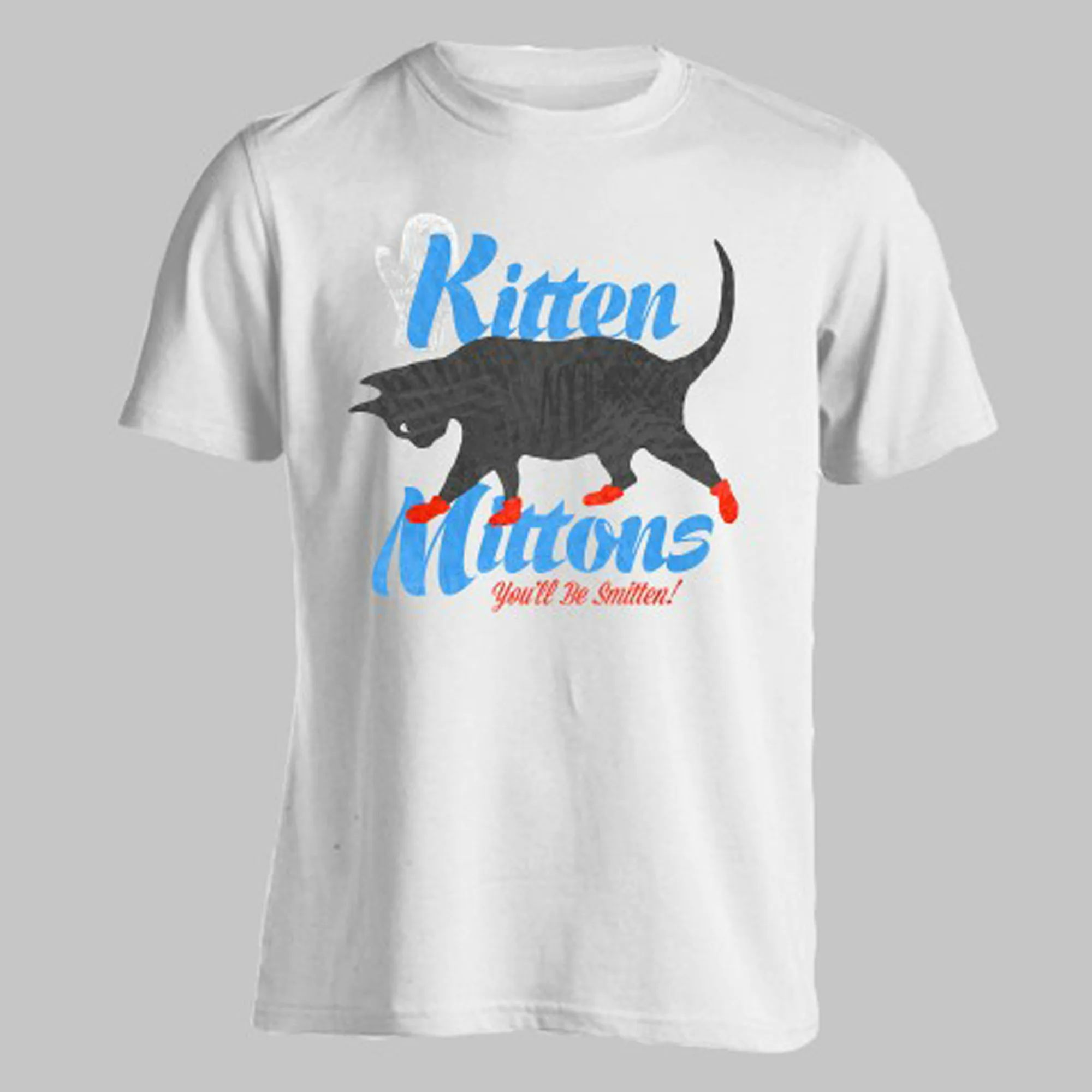 Its Always Sunny in Philadelphia Cat Kitten Mittons Mens White T-Shirt Its Always Sunny in Philadelphia Cat Kitten Mittons Mens White T-Shirt
