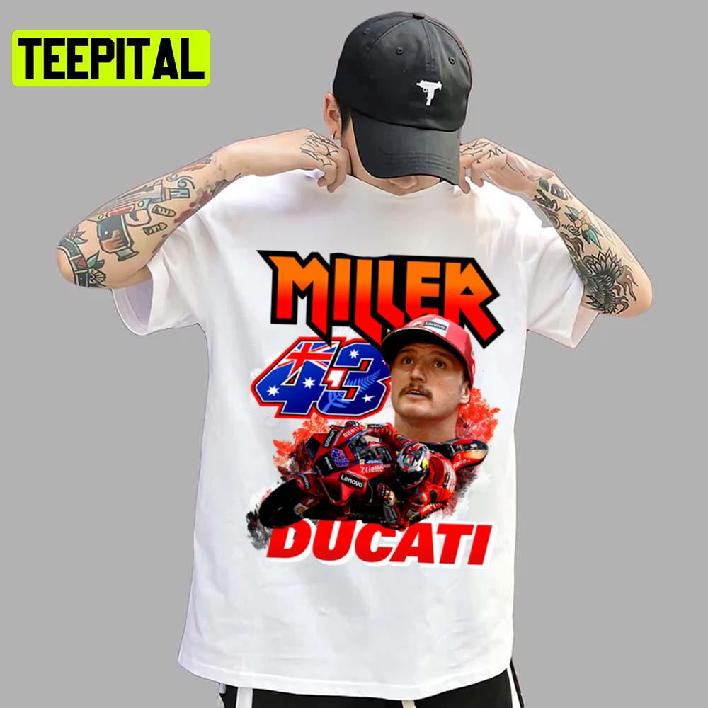 Jack Miller Aussie Thrill Moto Gp 43 2021 Motogp Gift Retro Nascar Car Racing Unisex T-Shirt Jack Miller Aussie Thrill Moto Gp 43 2021 Motogp Gift Retro Nascar Car Racing Unisex T-Shirt