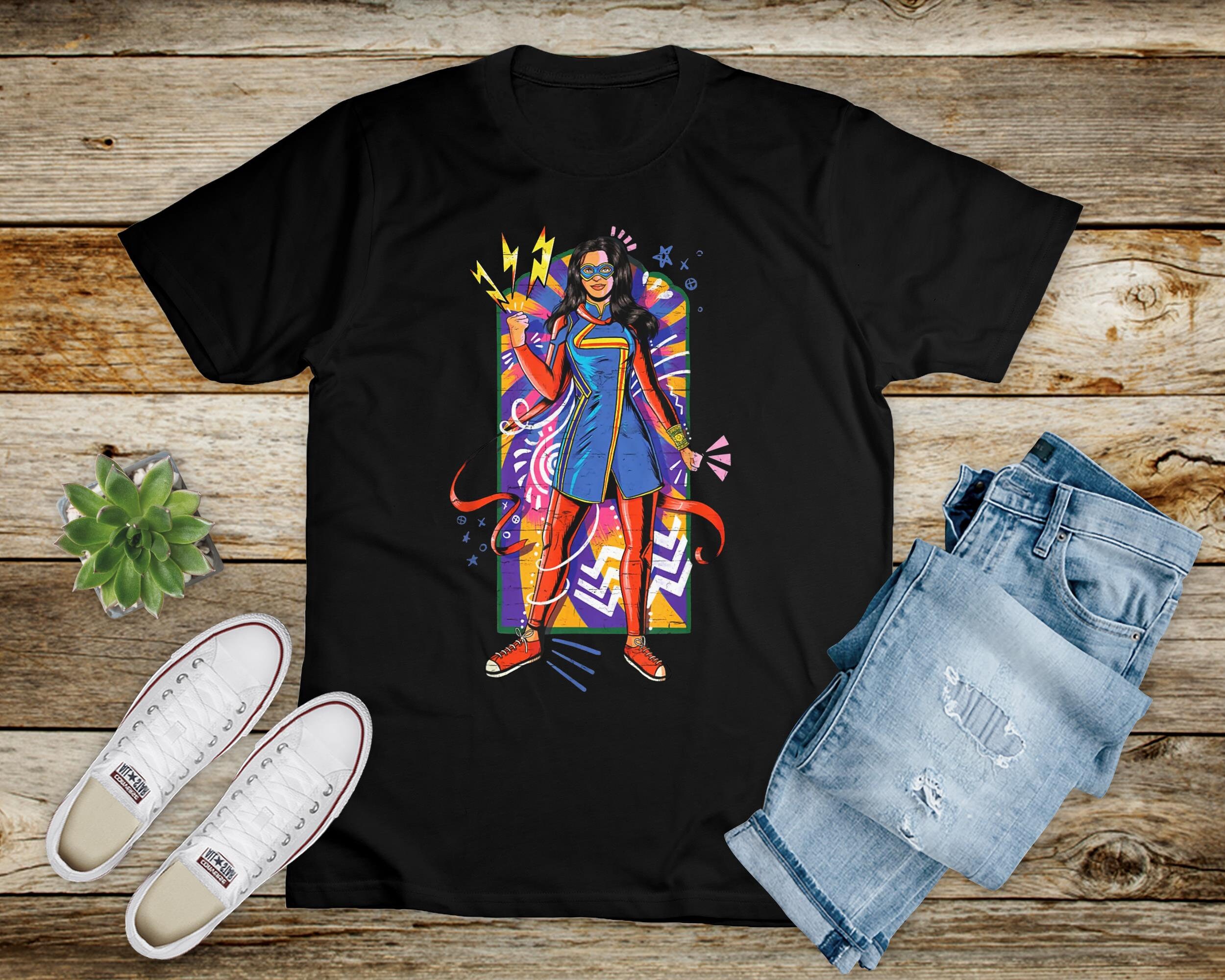 Kamala Khan Mural Art Ms Marvel Marvel Comics Holiday Unisex T-Shirt Kamala Khan Mural Art Ms Marvel Marvel Comics Holiday Unisex T-Shirt