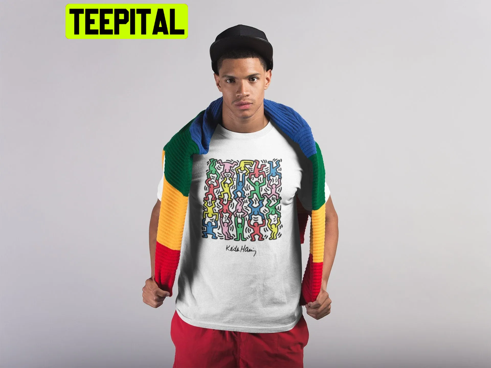 Keith Haring Dancing Figures Unisex Shirt Keith Haring Dancing Figures Unisex Shirt
