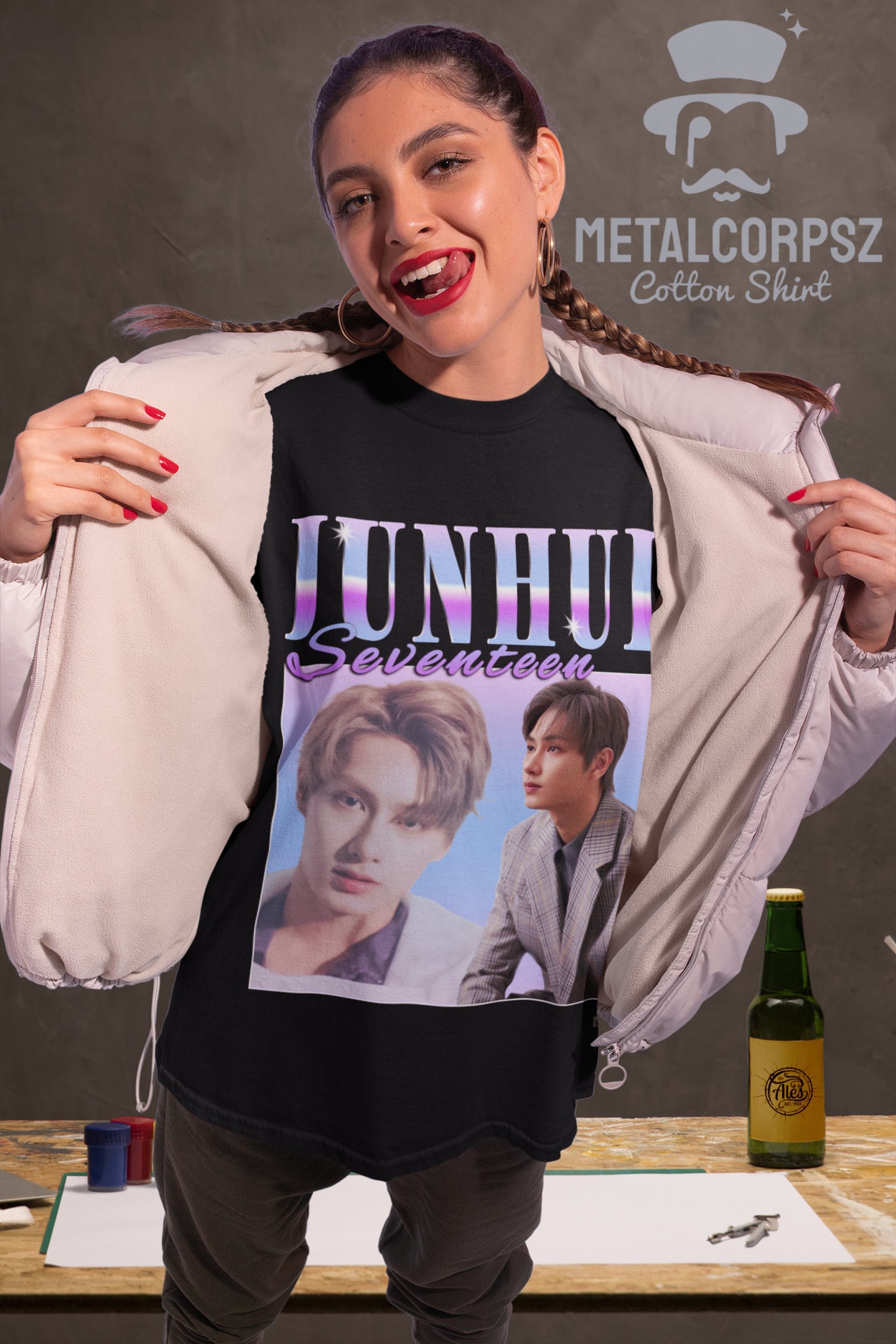 Kpop Junhui Sevenn Portrait Design Unisex T-Shirt Kpop Junhui Sevenn Portrait Design Unisex T-Shirt