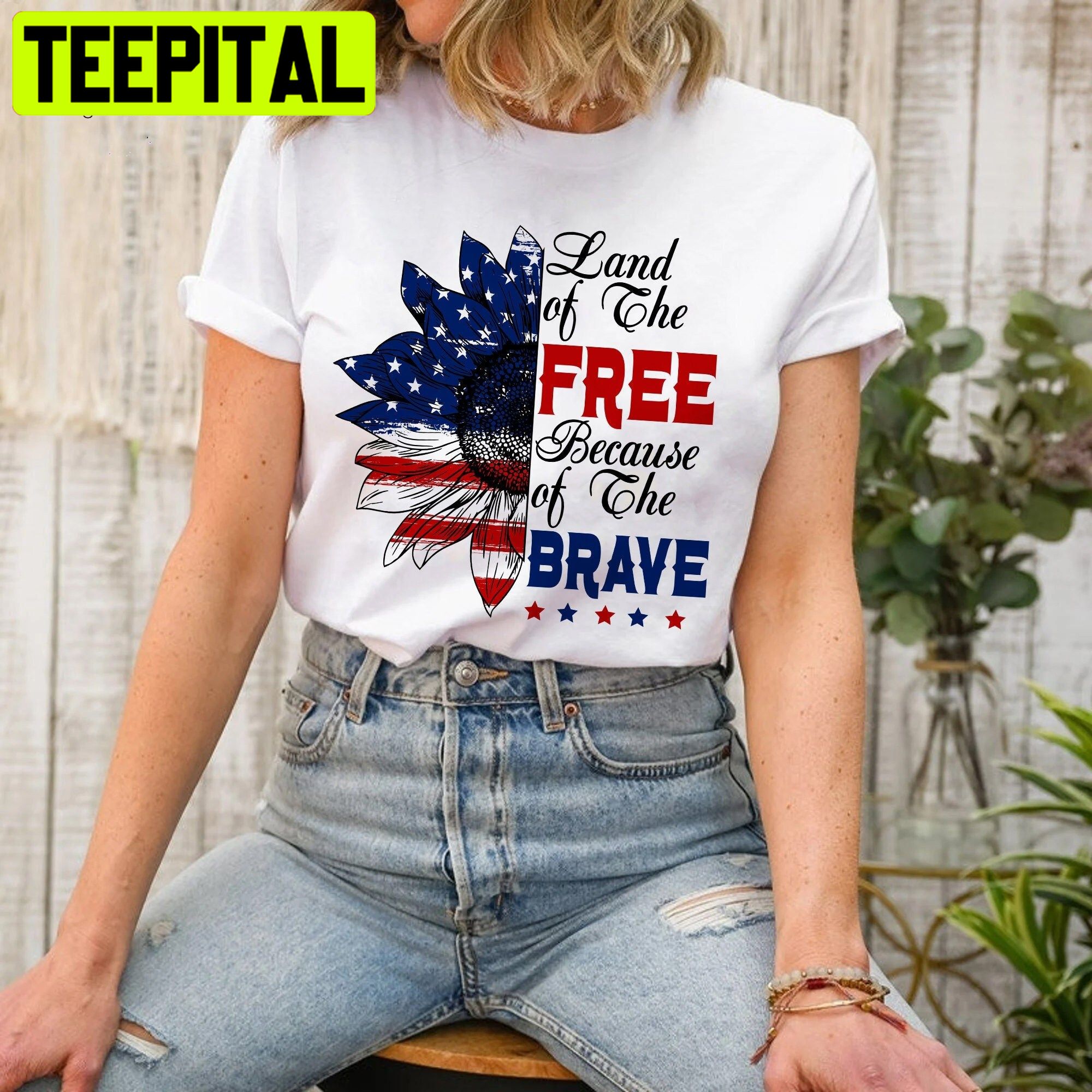 Land Of The Free Because Of The Brave Unisex T-Shirt Land Of The Free Because Of The Brave Unisex T-Shirt