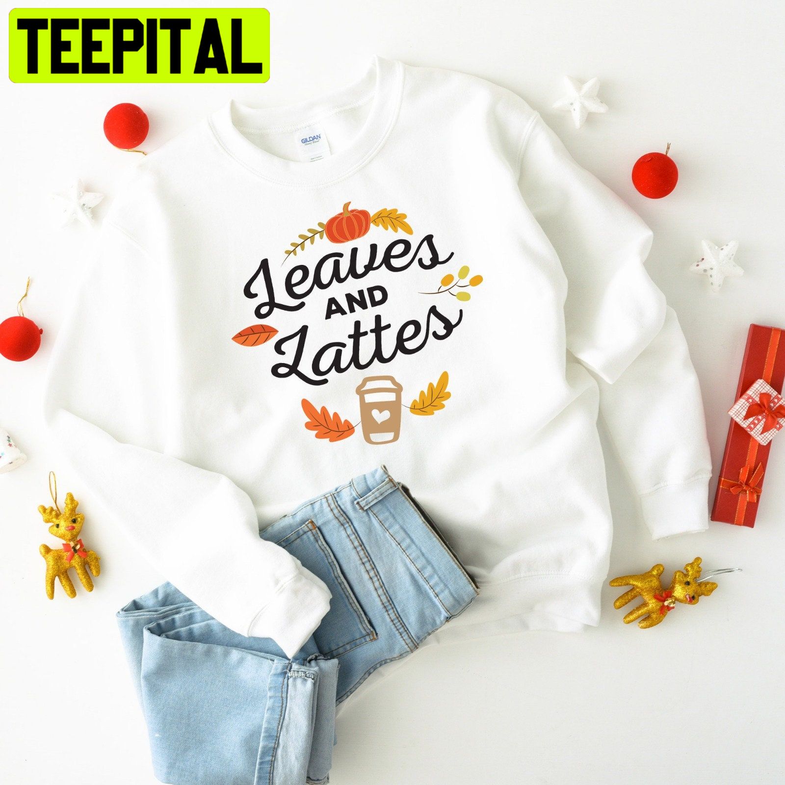Leaves & Lattes Jumper Autumn Unisex T-Shirt Leaves & Lattes Jumper Autumn Unisex T-Shirt