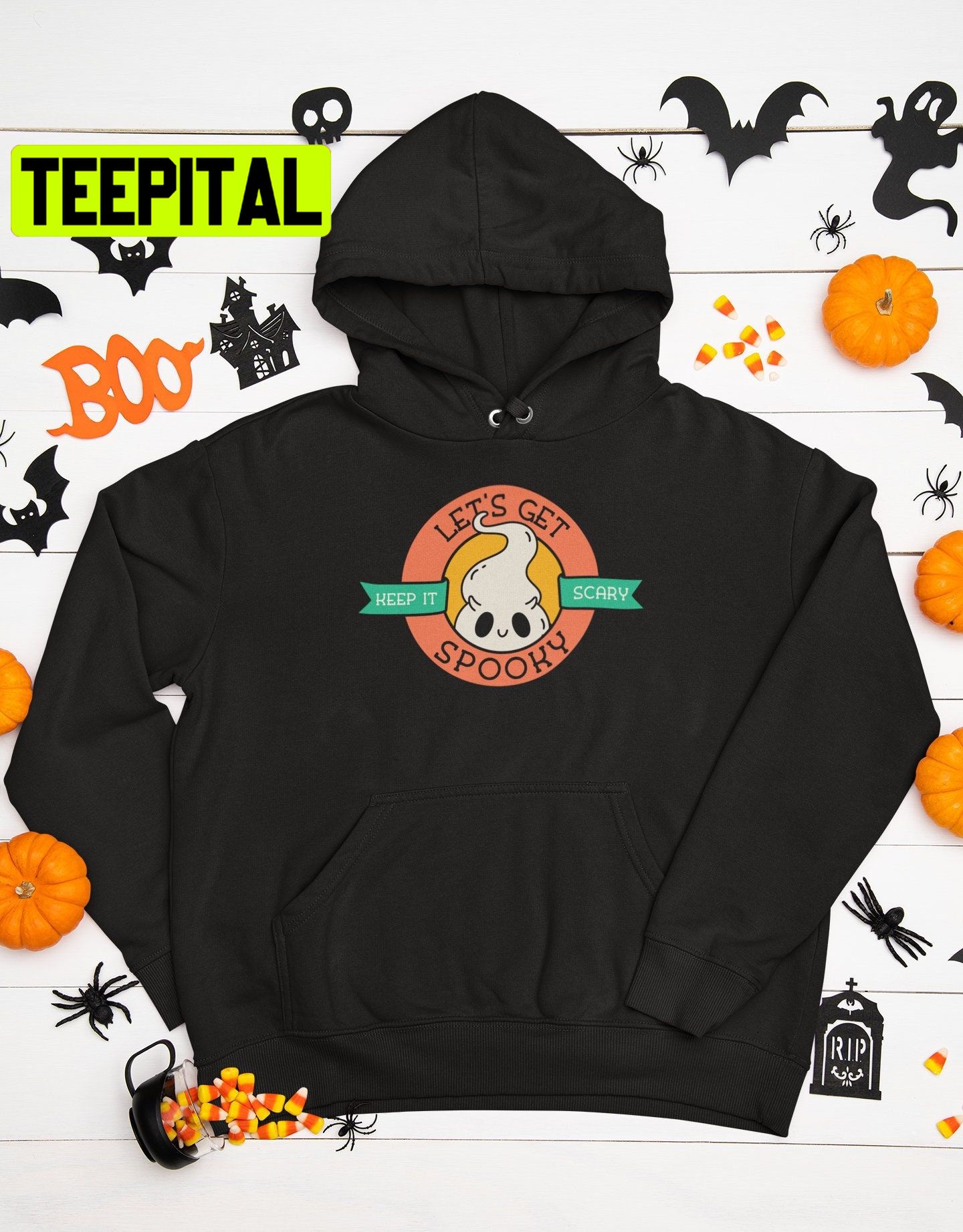 Let's Get Spooky Cute Ghost Halloween Unisex T-Shirt Let's Get Spooky Cute Ghost Halloween Unisex T-Shirt