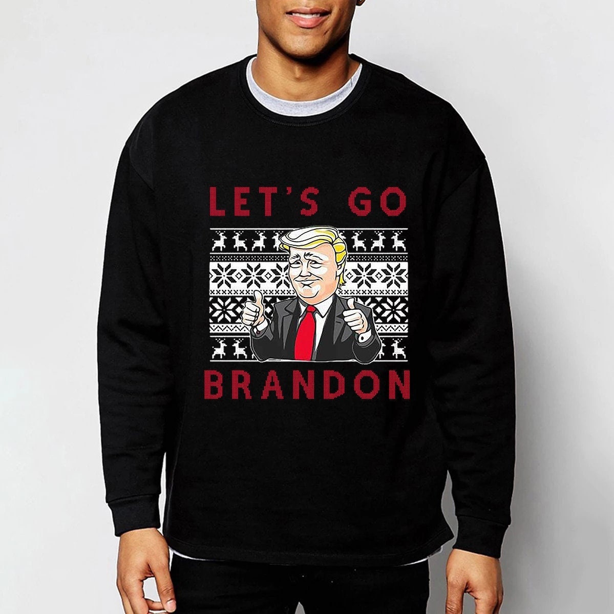 Let's Go Brandon Christmas Trump Anti Biden Unisex T-Shirt Let's Go Brandon Christmas Trump Anti Biden Unisex T-Shirt