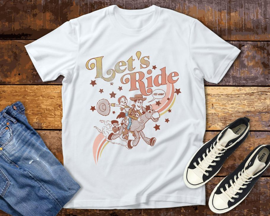 Let_s Ride Jessie _ Woody Toy Story Gradient Disney T-Shirt Let_s Ride Jessie _ Woody Toy Story Gradient Disney T-Shirt