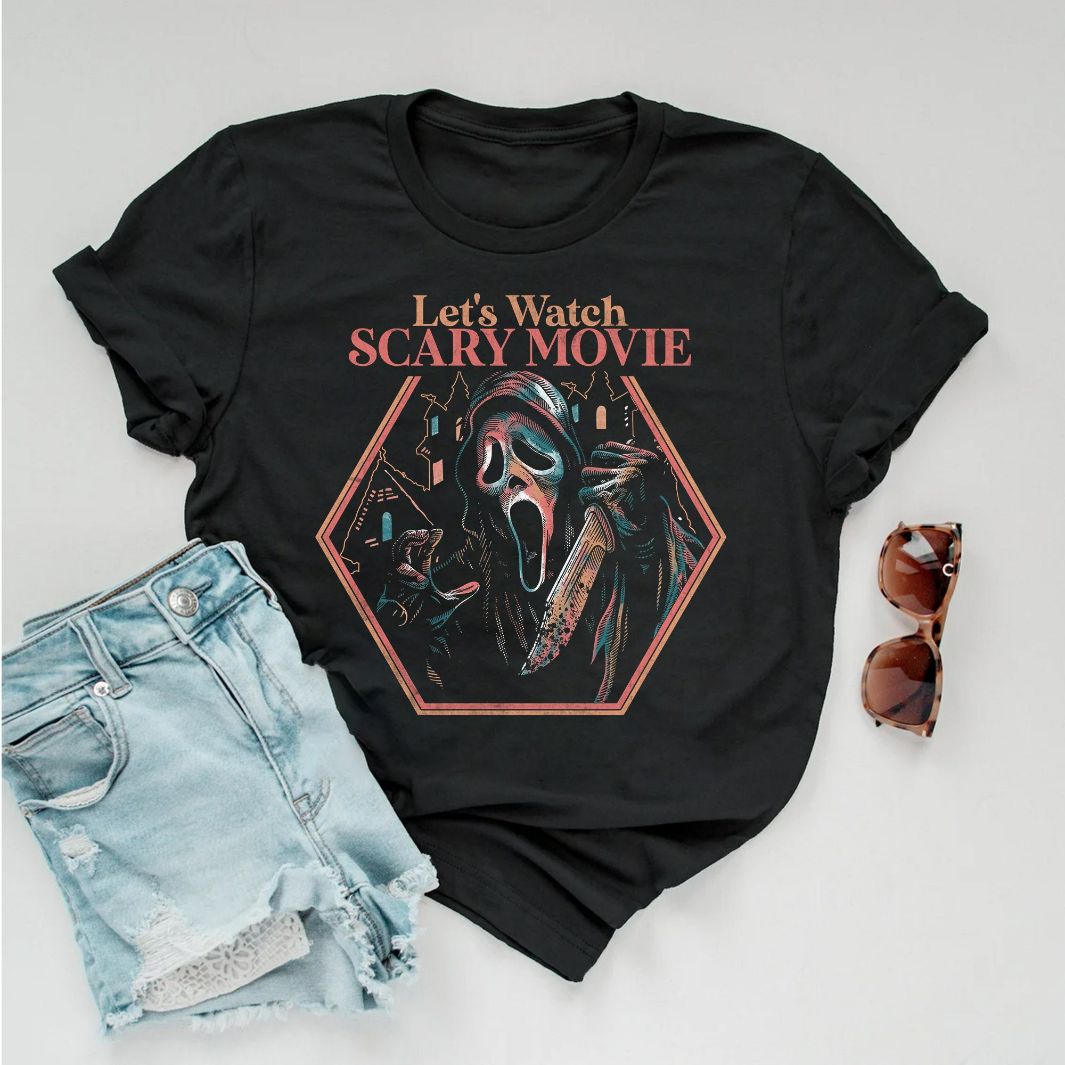 Lets Watch Scary Movie Halloween Shirt Lets Watch Scary Movie Halloween Shirt