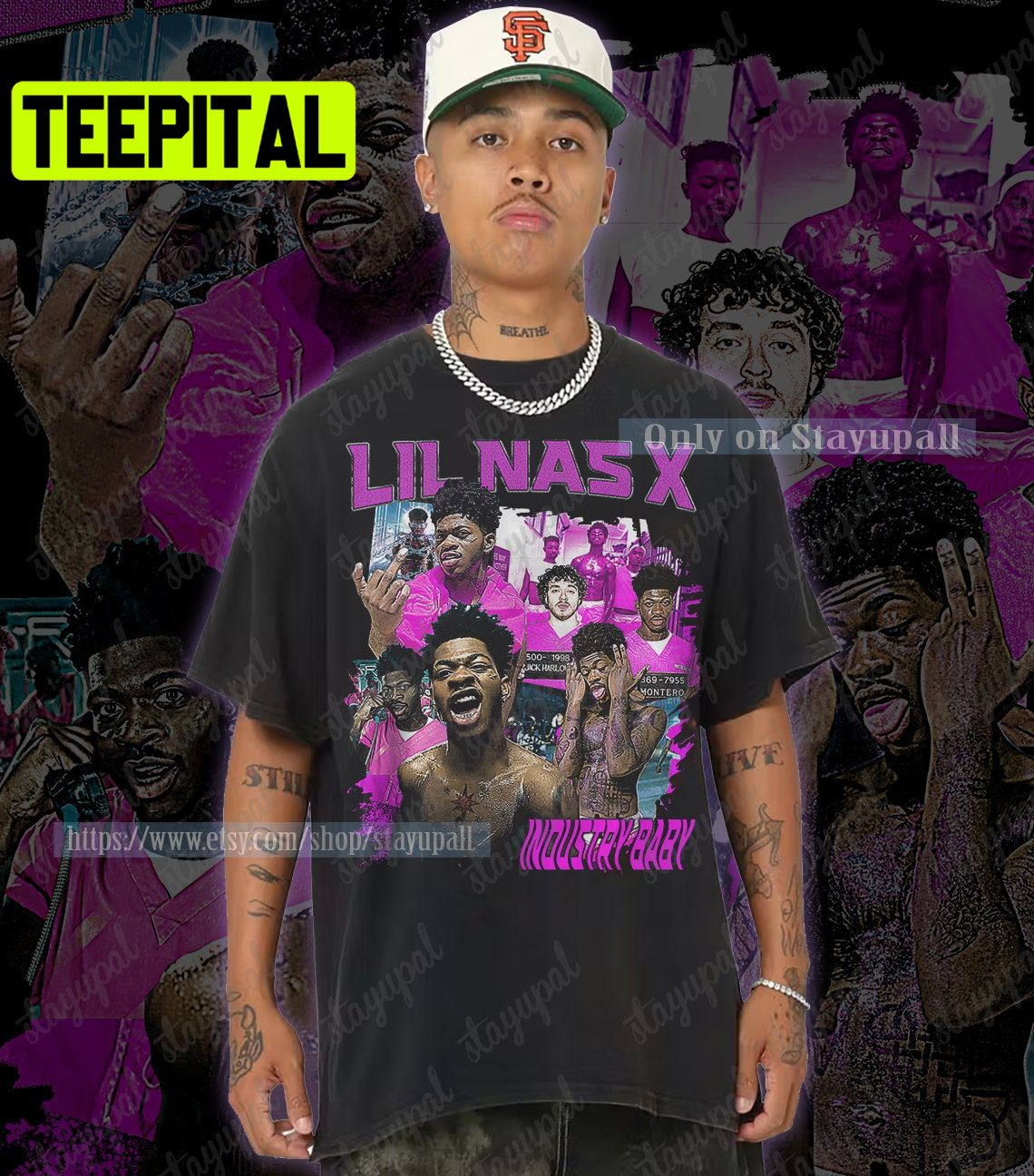 Lil Nas X Vintage Art Trending Unisex Shirt Lil Nas X Vintage Art Trending Unisex Shirt