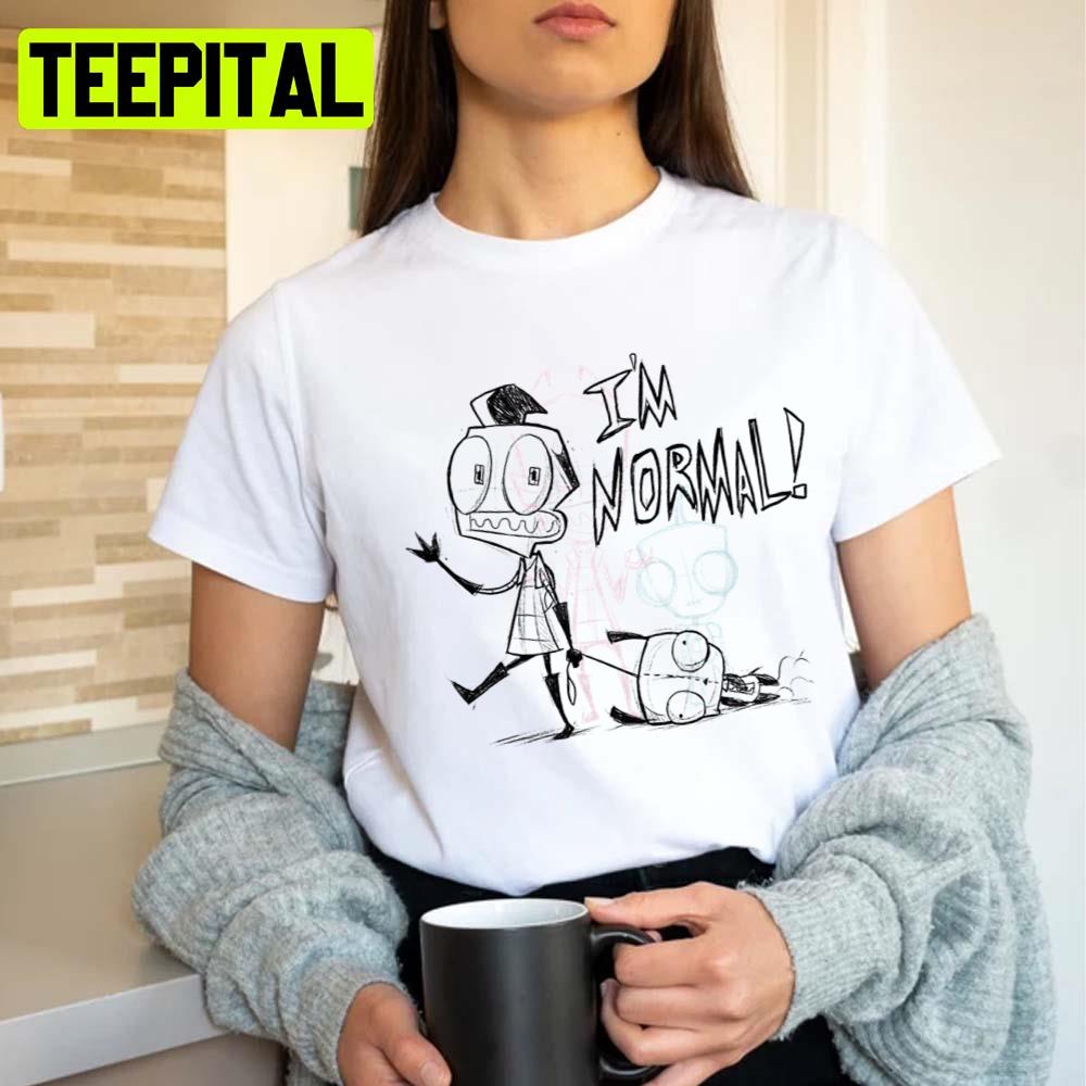 Line Art I'm Normal Invader Zim Unisex T-Shirt Line Art I'm Normal Invader Zim Unisex T-Shirt