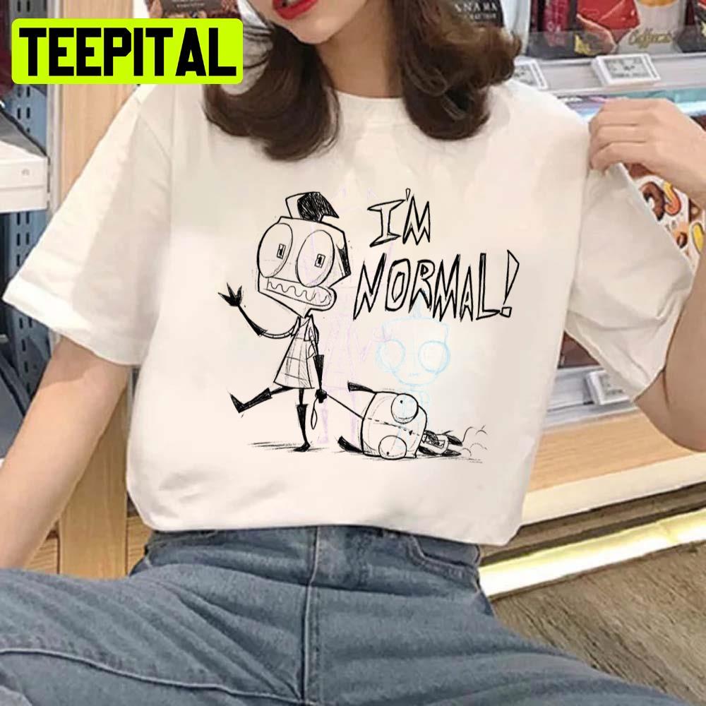 Line Art I'm Normal Invader Zim Unisex T-Shirt Line Art I'm Normal Invader Zim Unisex T-Shirt