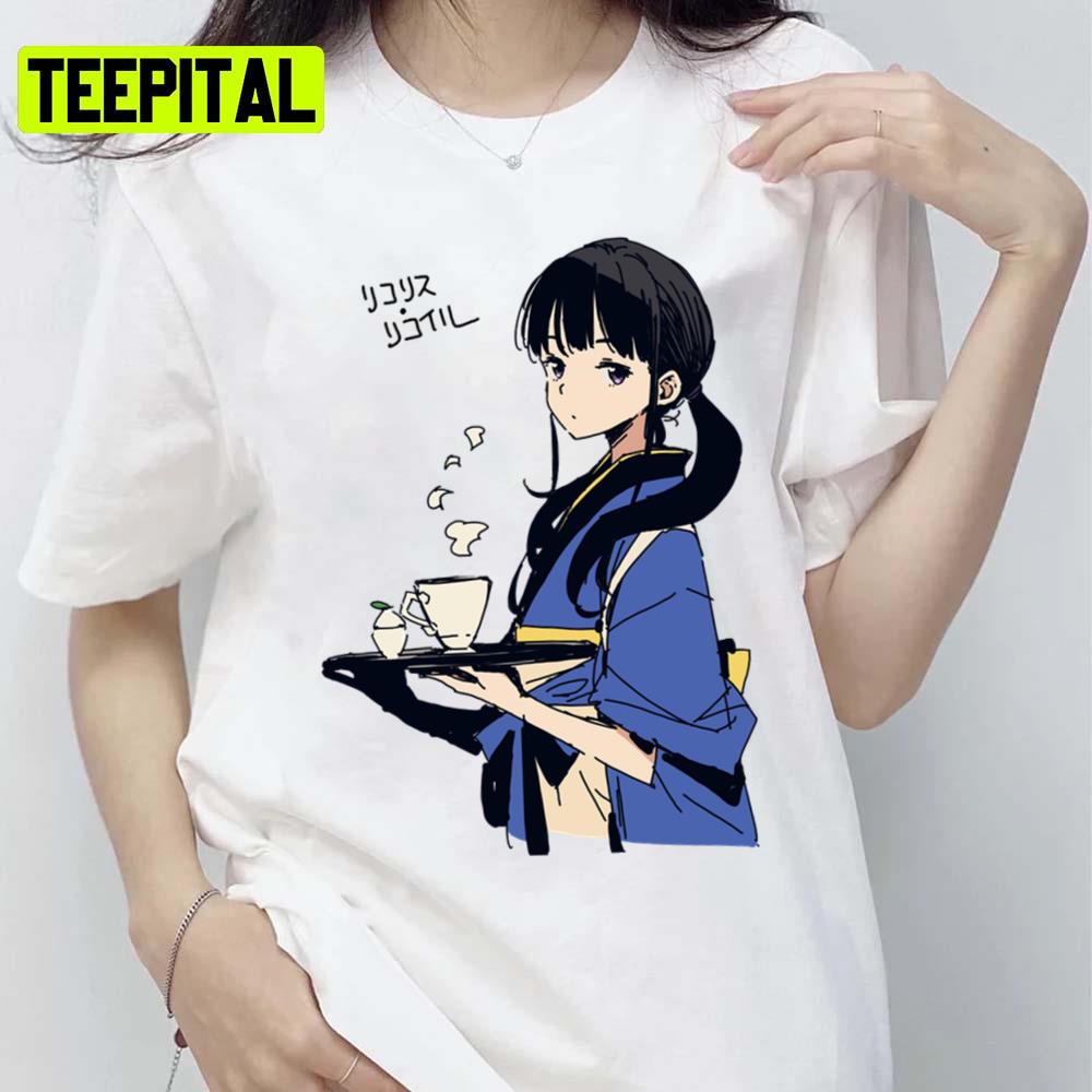Lycoris Recoil Tea Time Cute Girl Unisex T-Shirt Lycoris Recoil Tea Time Cute Girl Unisex T-Shirt