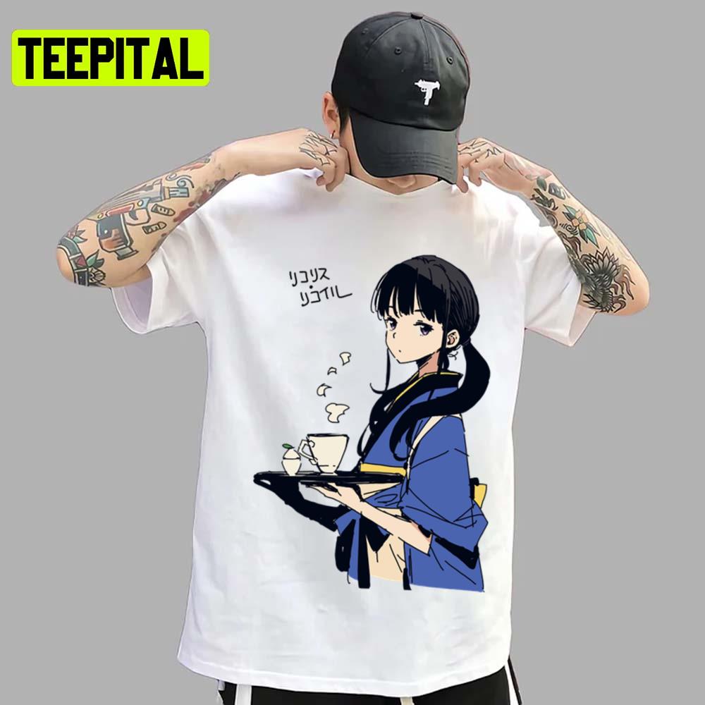 Lycoris Recoil Tea Time Cute Girl Unisex T-Shirt Lycoris Recoil Tea Time Cute Girl Unisex T-Shirt