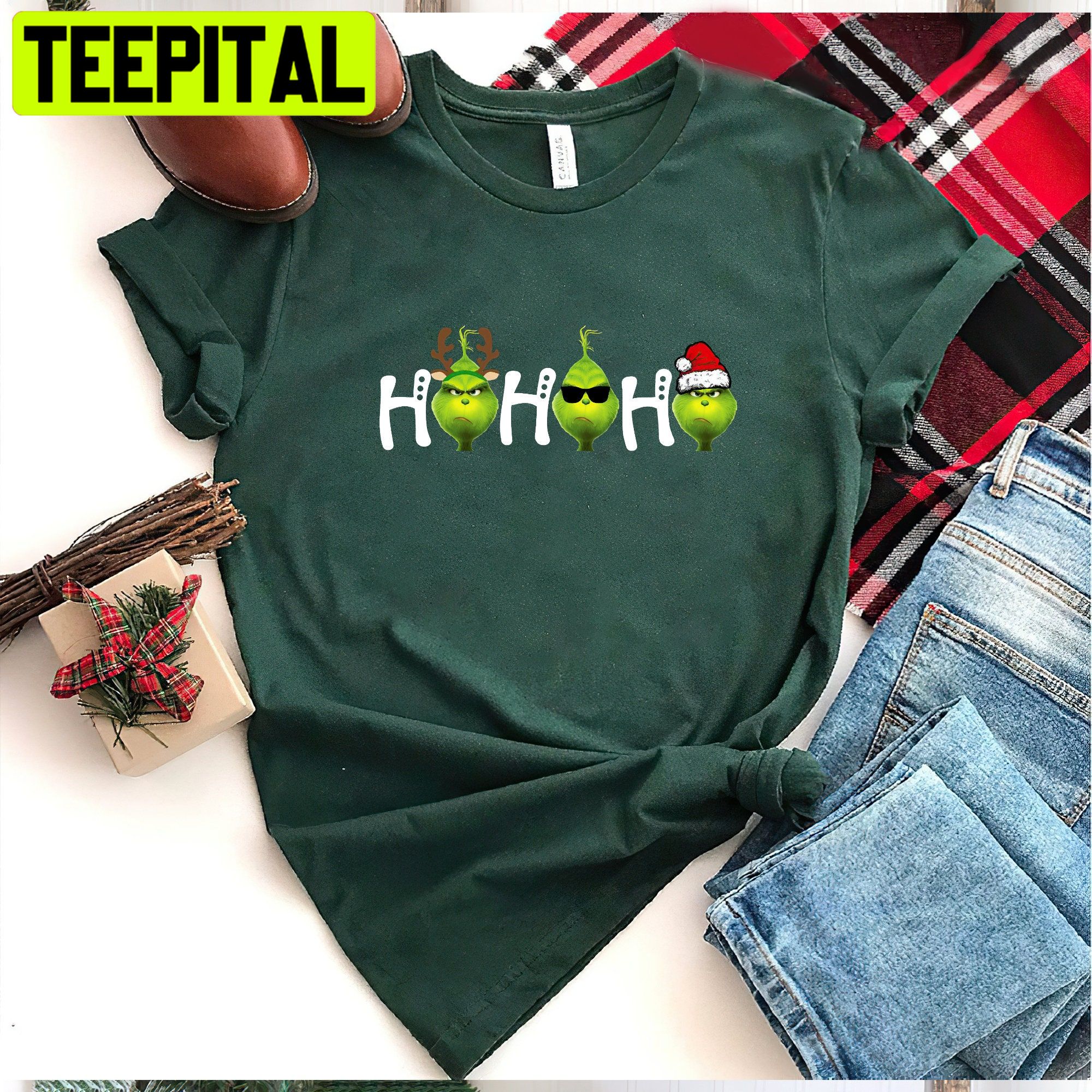 Mean Green Ho Ho Ho Grinch Christmas Trending Unisex Shirt Mean Green Ho Ho Ho Grinch Christmas Trending Unisex Shirt