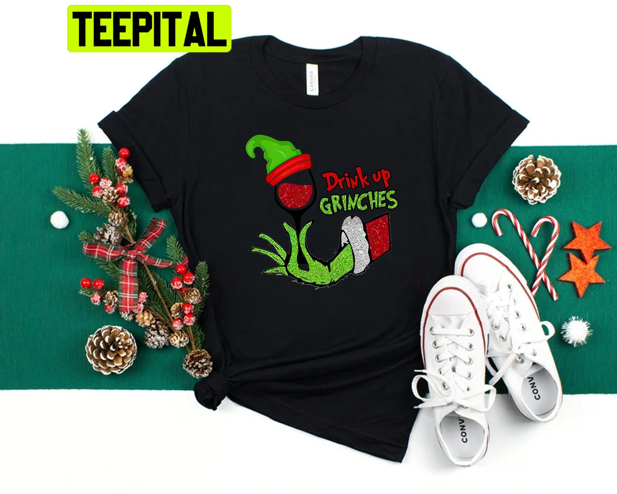 Merry Grinchmas Drink Up Grinch Christmas Trending Unisex Shirt Merry Grinchmas Drink Up Grinch Christmas Trending Unisex Shirt
