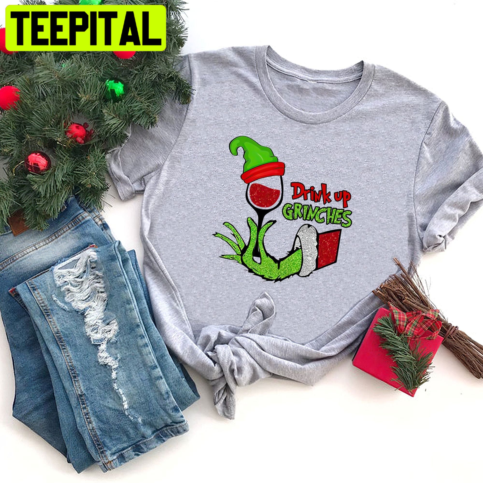 Merry Grinchmas Drink Up Grinch Christmas Trending Unisex Shirt Merry Grinchmas Drink Up Grinch Christmas Trending Unisex Shirt