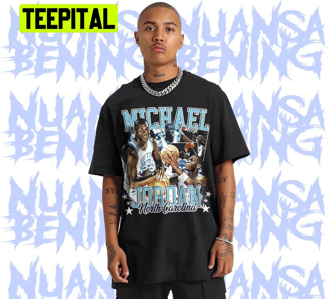 Michael Jordan Unc 90s Style Vintage Trending Unisex Shirt Michael Jordan Unc 90s Style Vintage Trending Unisex Shirt