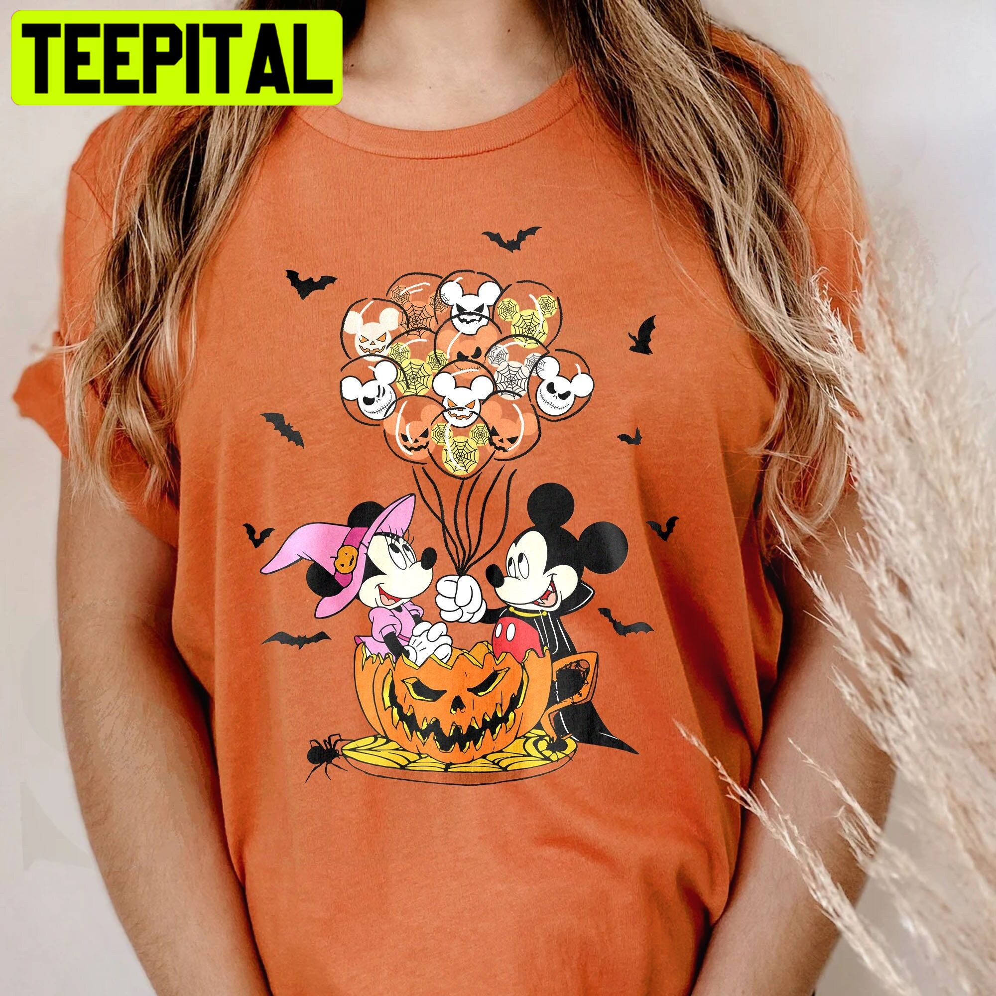 Mickey Minnie Halloween Balloons Disneyland Unisex T-Shirt Mickey Minnie Halloween Balloons Disneyland Unisex T-Shirt