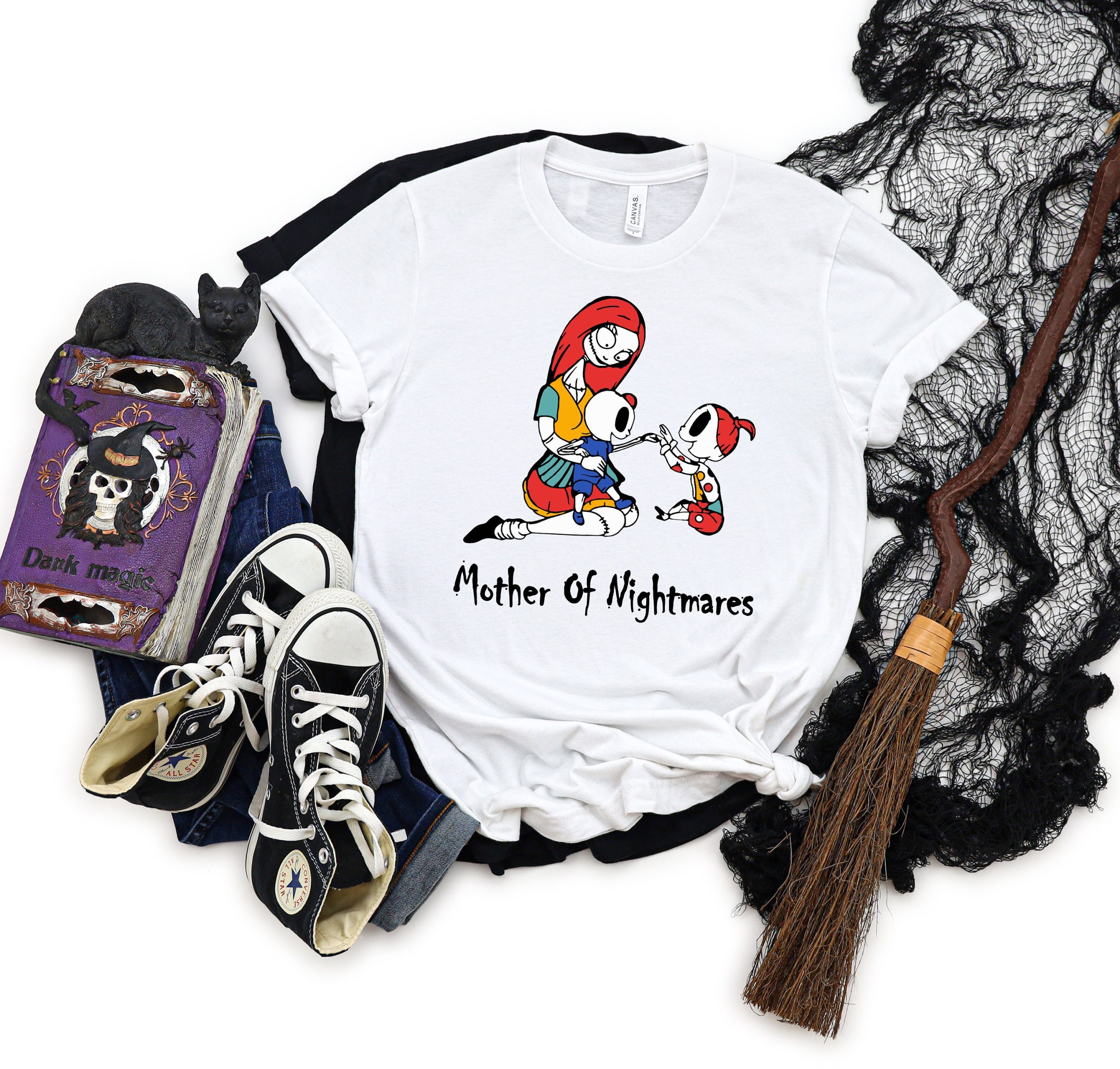 Motof Nightmares Mom Jack And Sally Nightmare Before Christmas Halloween T-Shirt Motof Nightmares Mom Jack And Sally Nightmare Before Christmas Halloween T-Shirt