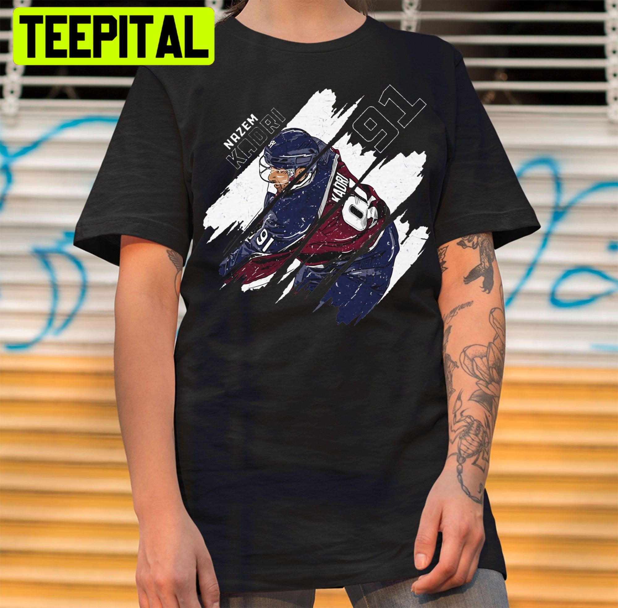 Nazem Kadri Colorado Stripes Hockey Trending Unisex T-Shirt Nazem Kadri Colorado Stripes Hockey Trending Unisex T-Shirt