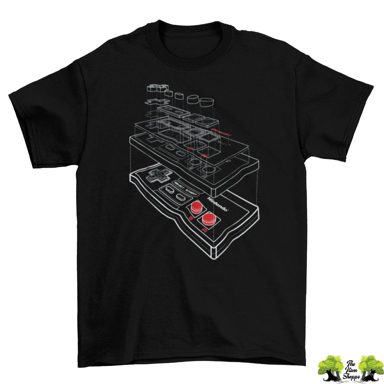 NES Controller Schematics T-Shirt NES Controller Schematics T-Shirt
